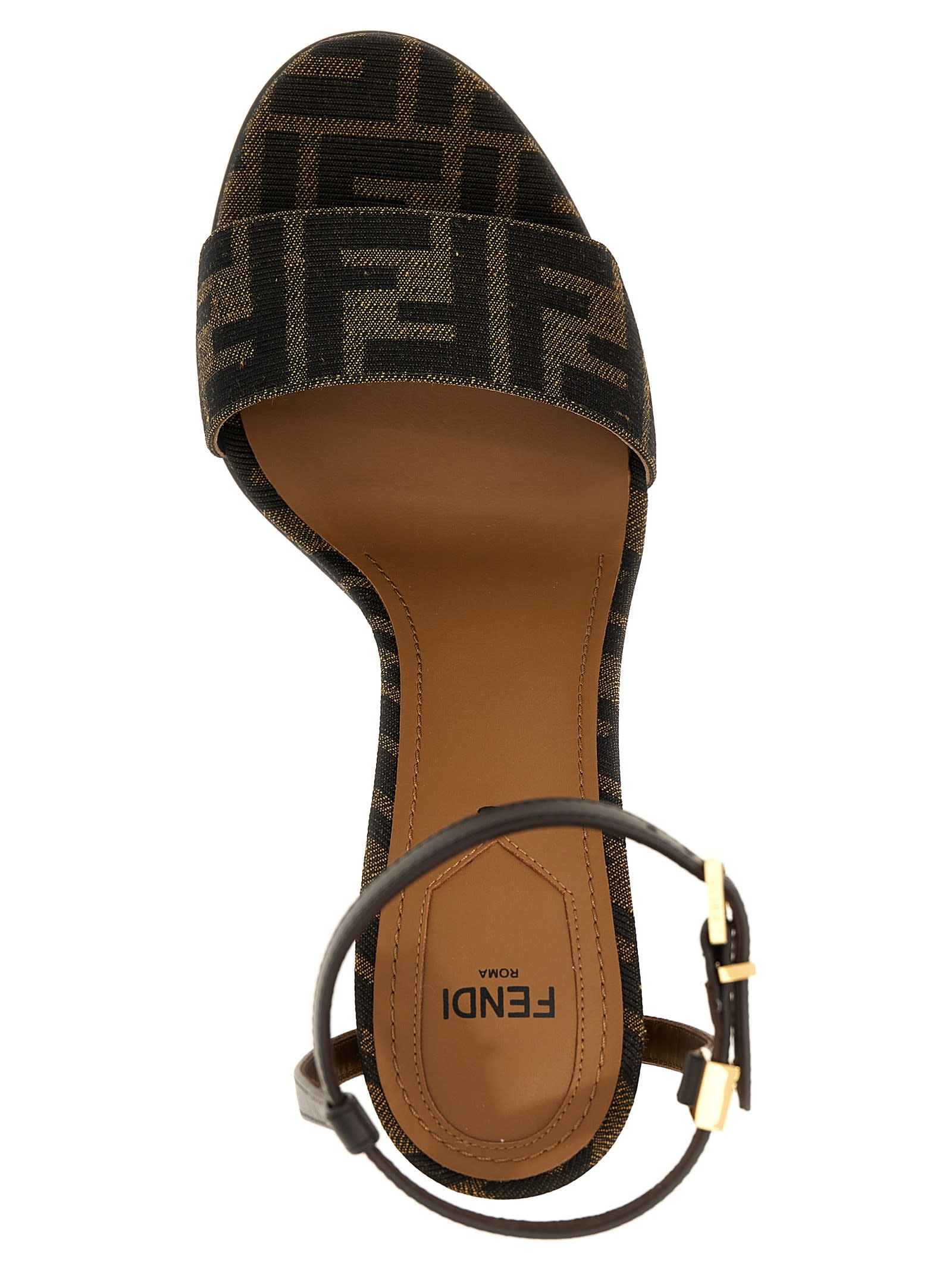 Shop Fendi Delfina Sandals In Multicolor