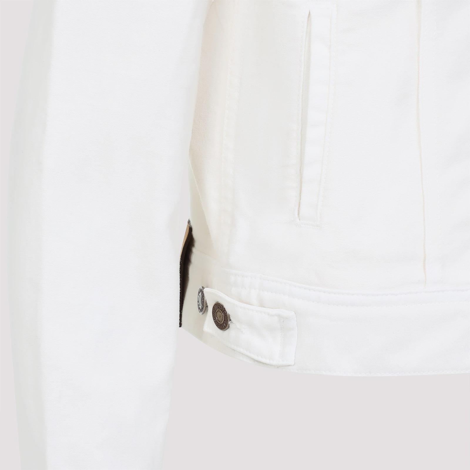 Shop Tom Ford Moleskine Denim Jacket In Off White