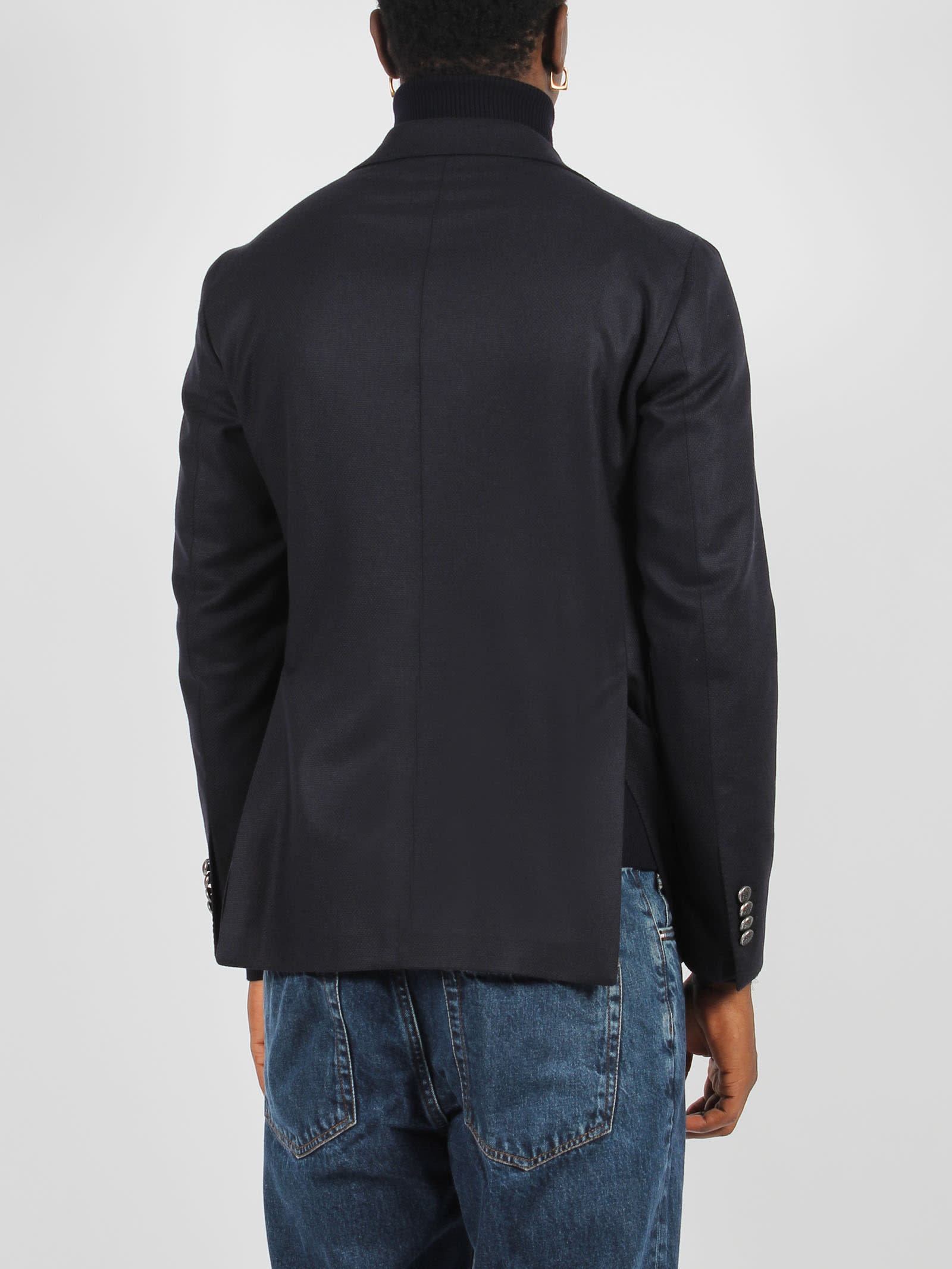 Shop Tagliatore Classic Blazer In Blue