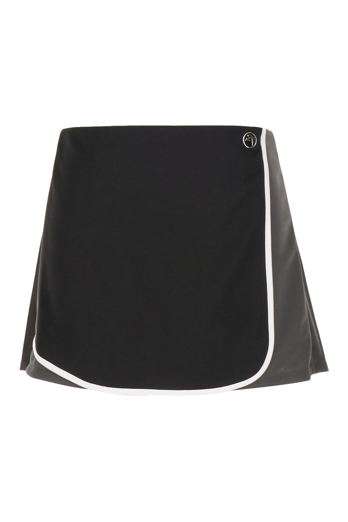 AMBUSH TWO-TONE POLYESTER TRACK MINISKIRT