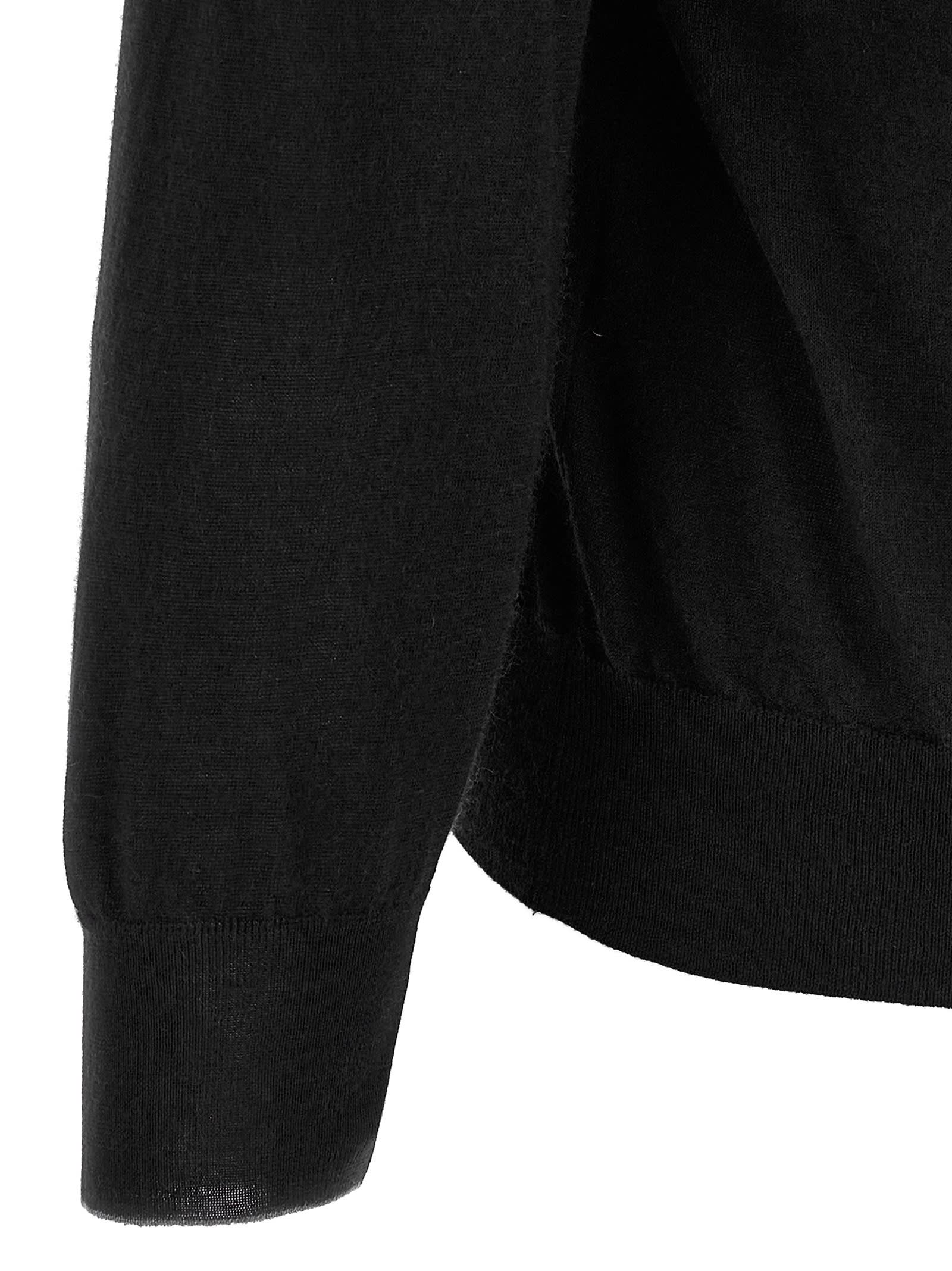Brunello Cucinelli Silk Cashmere Cardigan Sweaters And Cardigans Black In Black