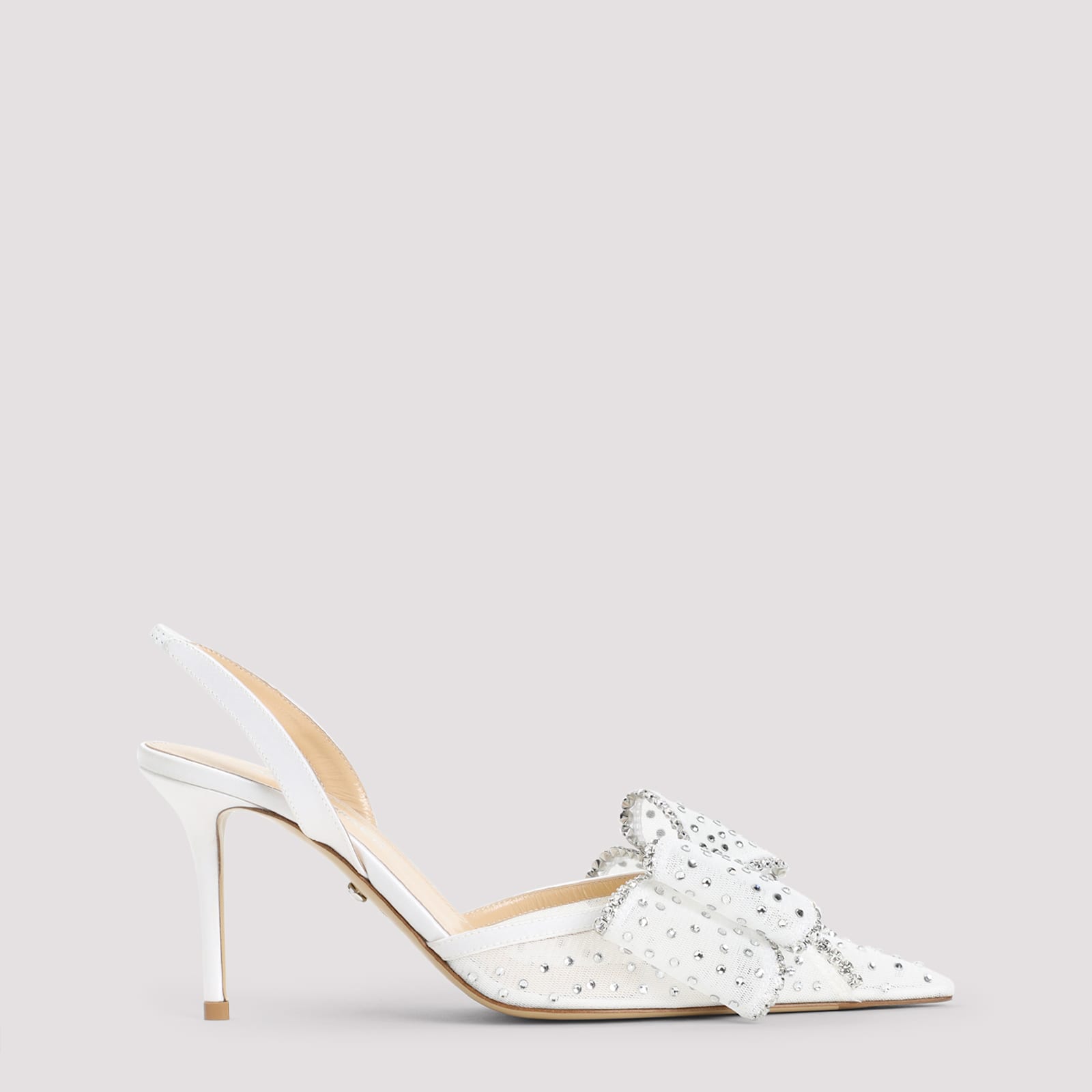 Le Cadeau Mesh Strass Pumps