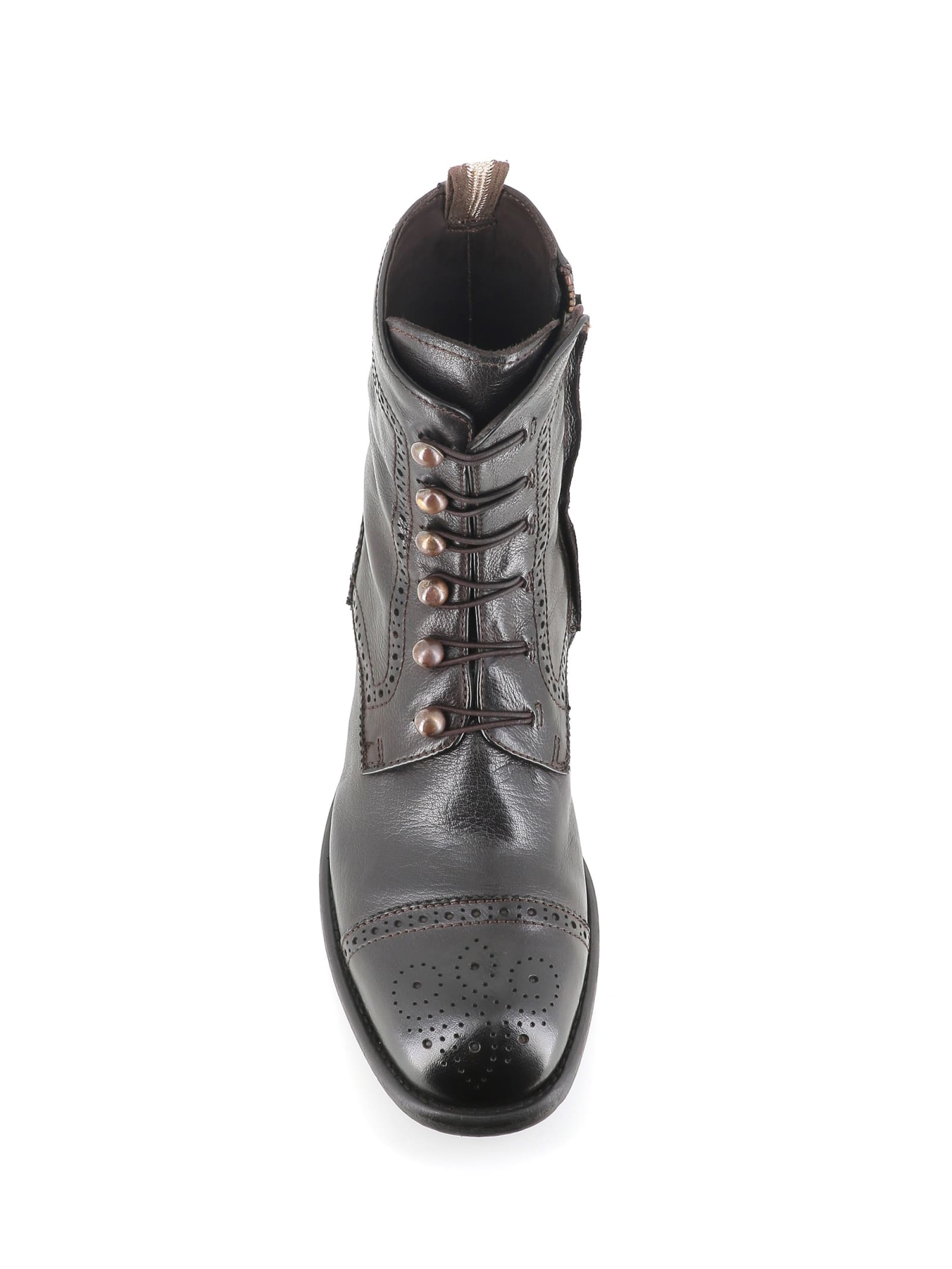 Officine Creative Lace-up Boot Calixte/023 In Ebony