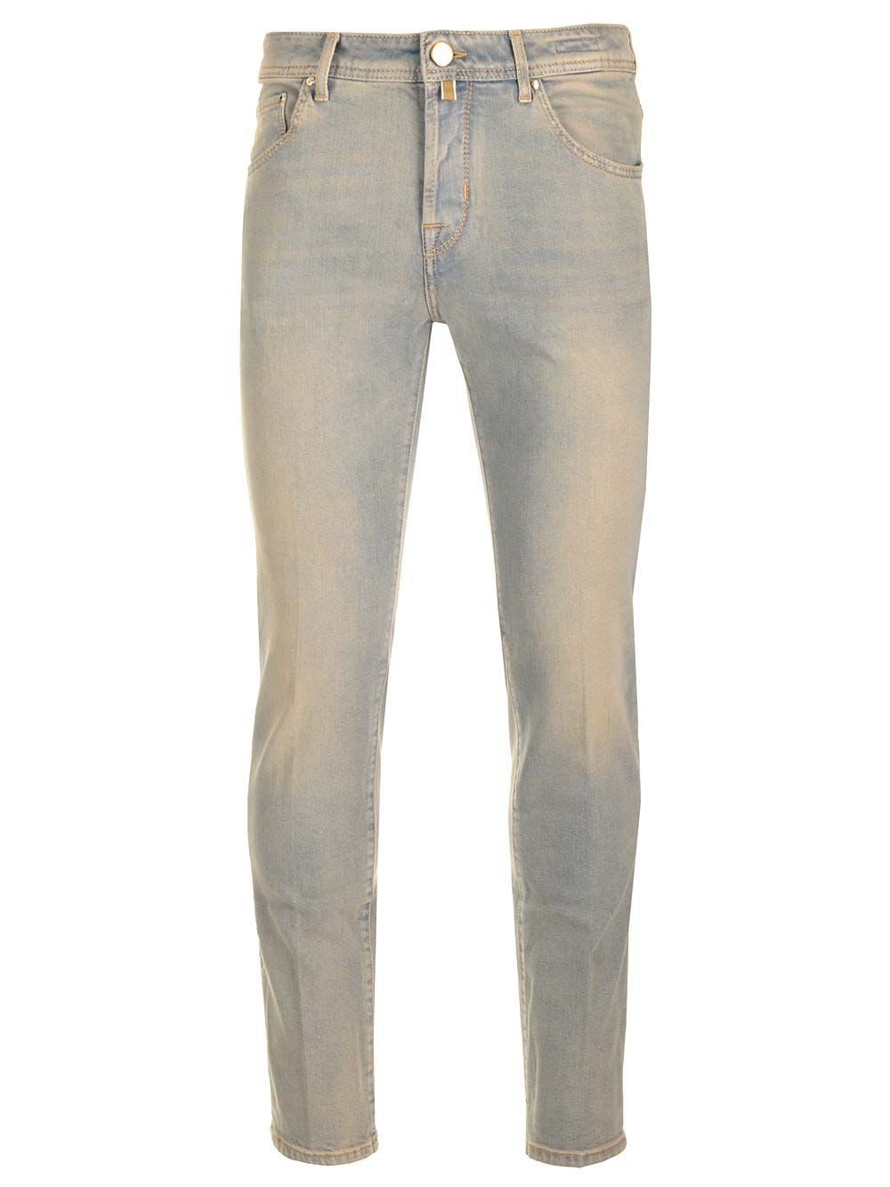 Shop Jacob Cohen Carrot Fit Jeans In Light Blue