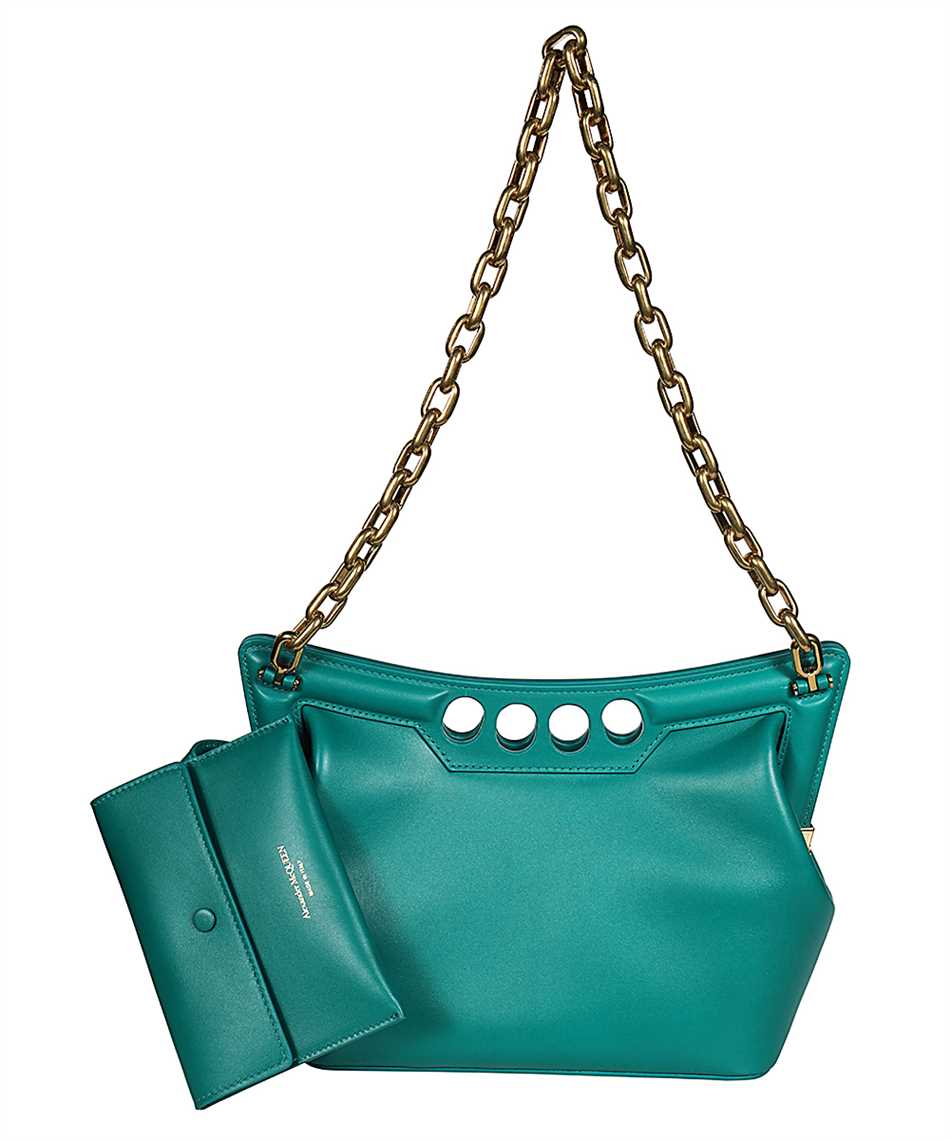 Shop Alexander Mcqueen Leather Crossbody Bag In Green