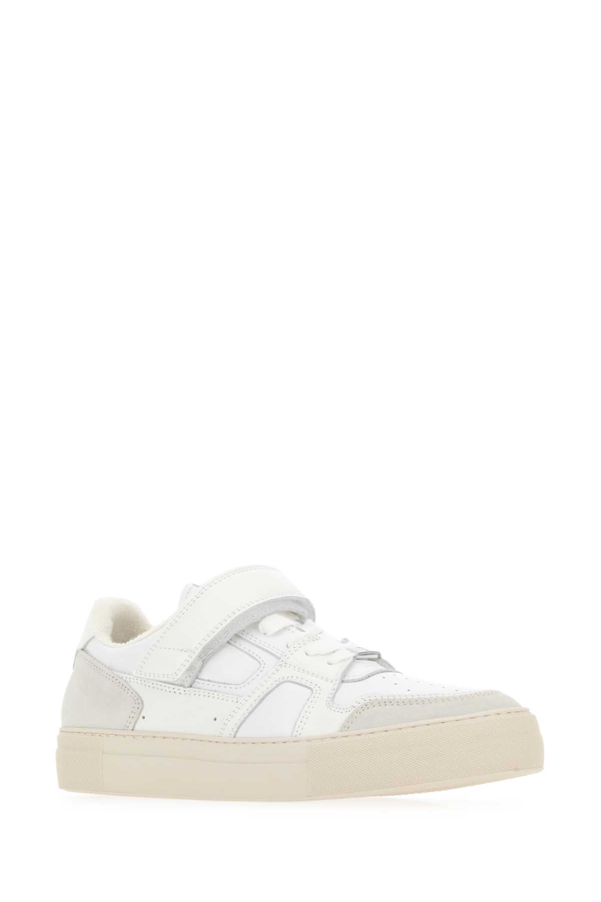 Ami Alexandre Mattiussi Two-tone Leather And Suede Ami Arcade Sneakers In 107