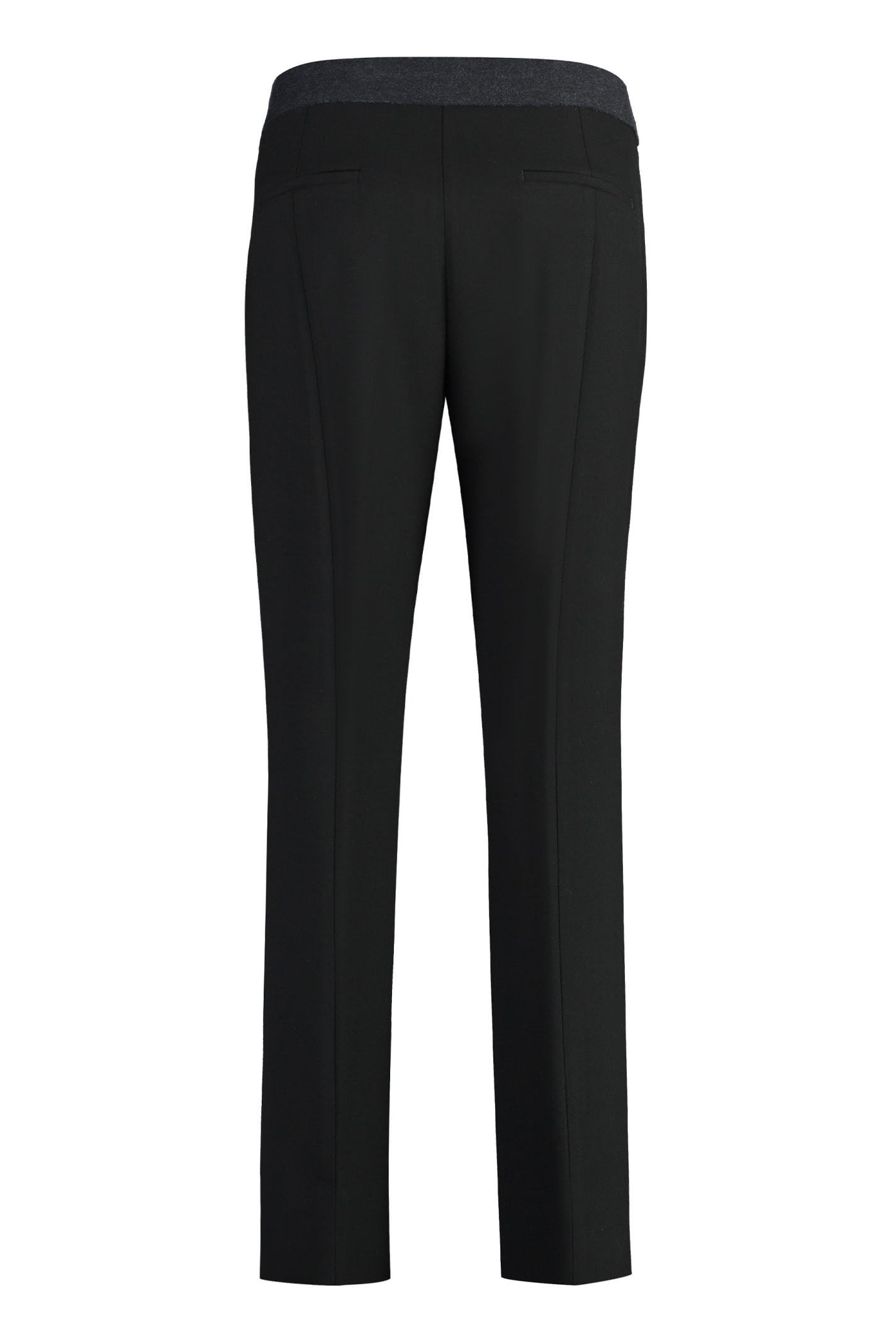 Peserico Viscose Blend Trousers In Black