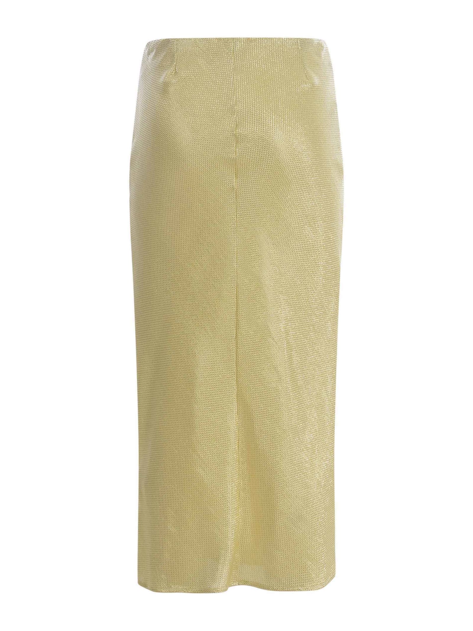 Shop Forte Forte Skirt  Jacquard And Lurex In Golden