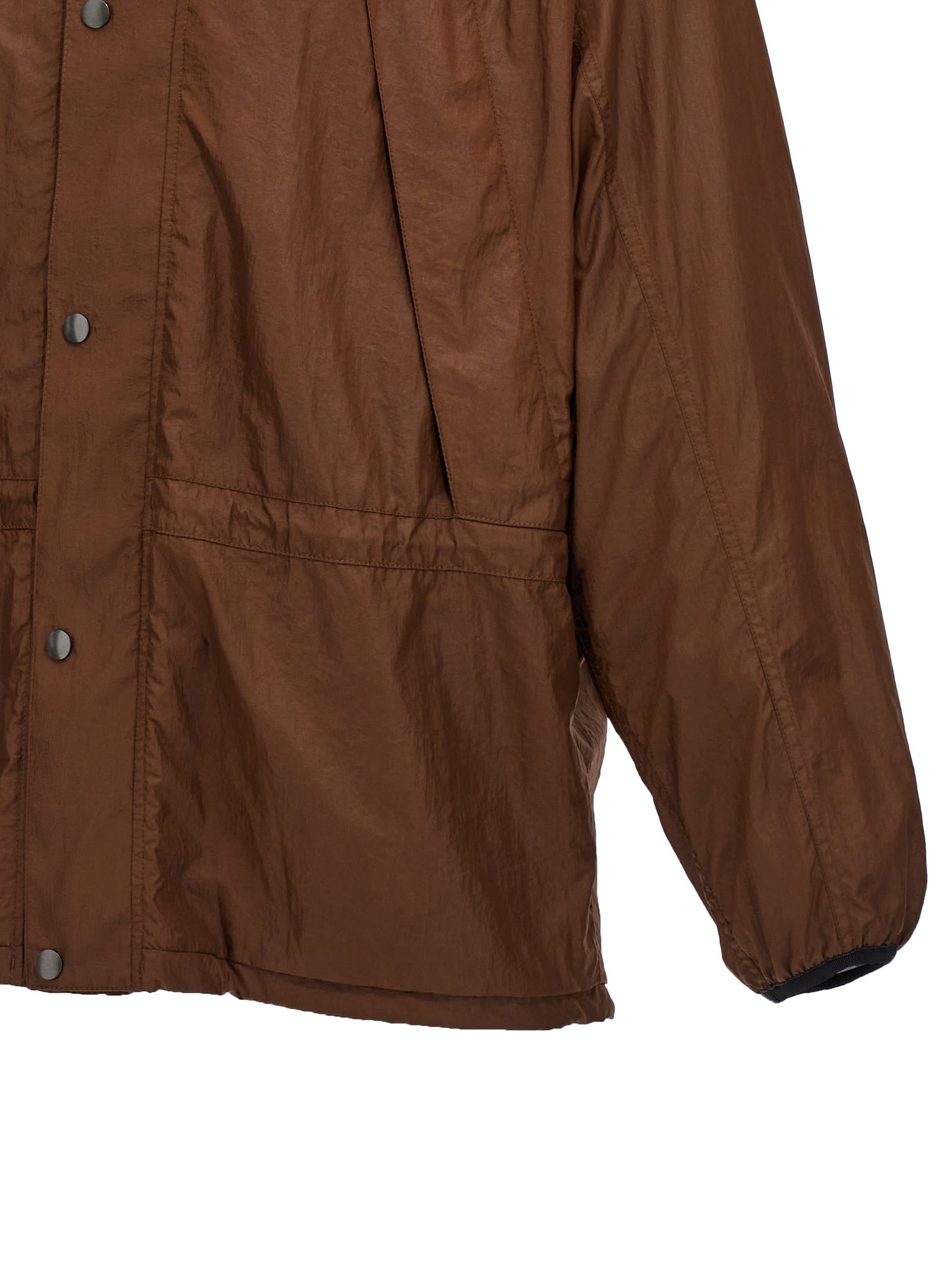 Shop Lemaire Soft Technical Blouson Jacket In Brown