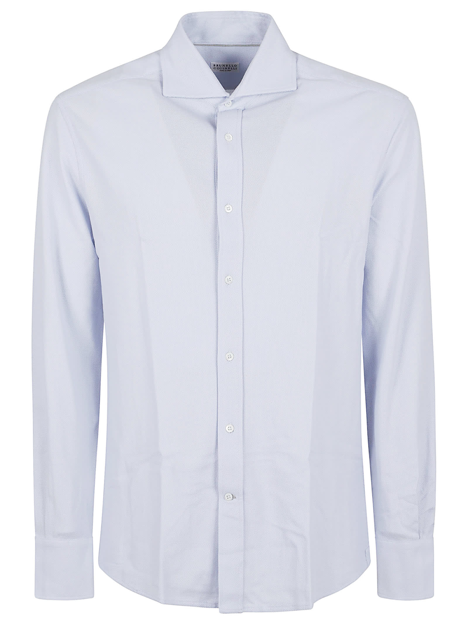 Brunello Cucinelli Men's Cotton Canvas Button-collar Dress Shirt In Oxford