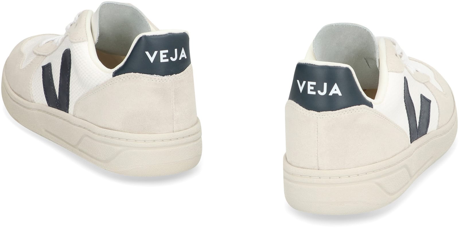 Shop Veja V-10 Low-top Sneakers In White