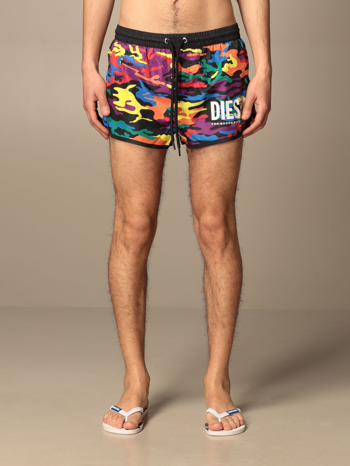 DIESEL BEACHWEAR PRIDE BOXER COSTUME IN PATTERNED NYLON,A02413 0GBBU 900