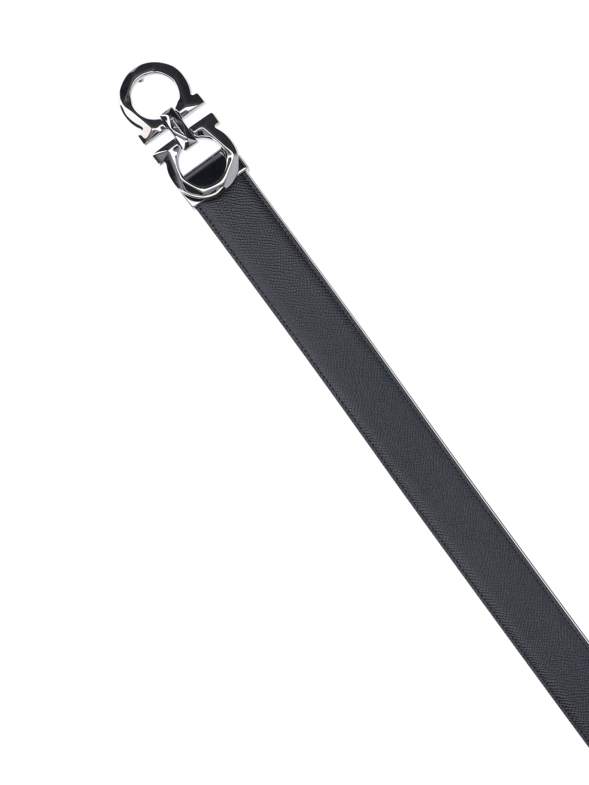 Shop Ferragamo Reversible Gancini Belt In Black