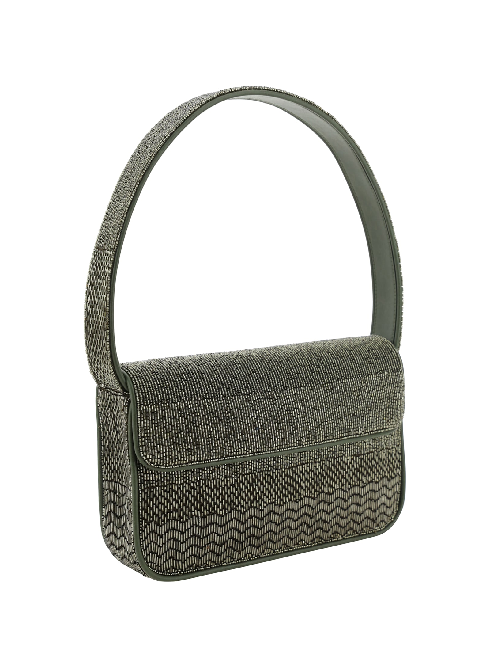 Shop Staud Mano Tommy Handbag In Avocado