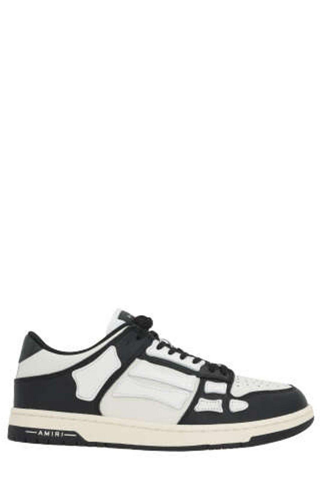 Shop Amiri Bone Patch Low-top Sneakers In Bianco E Nero