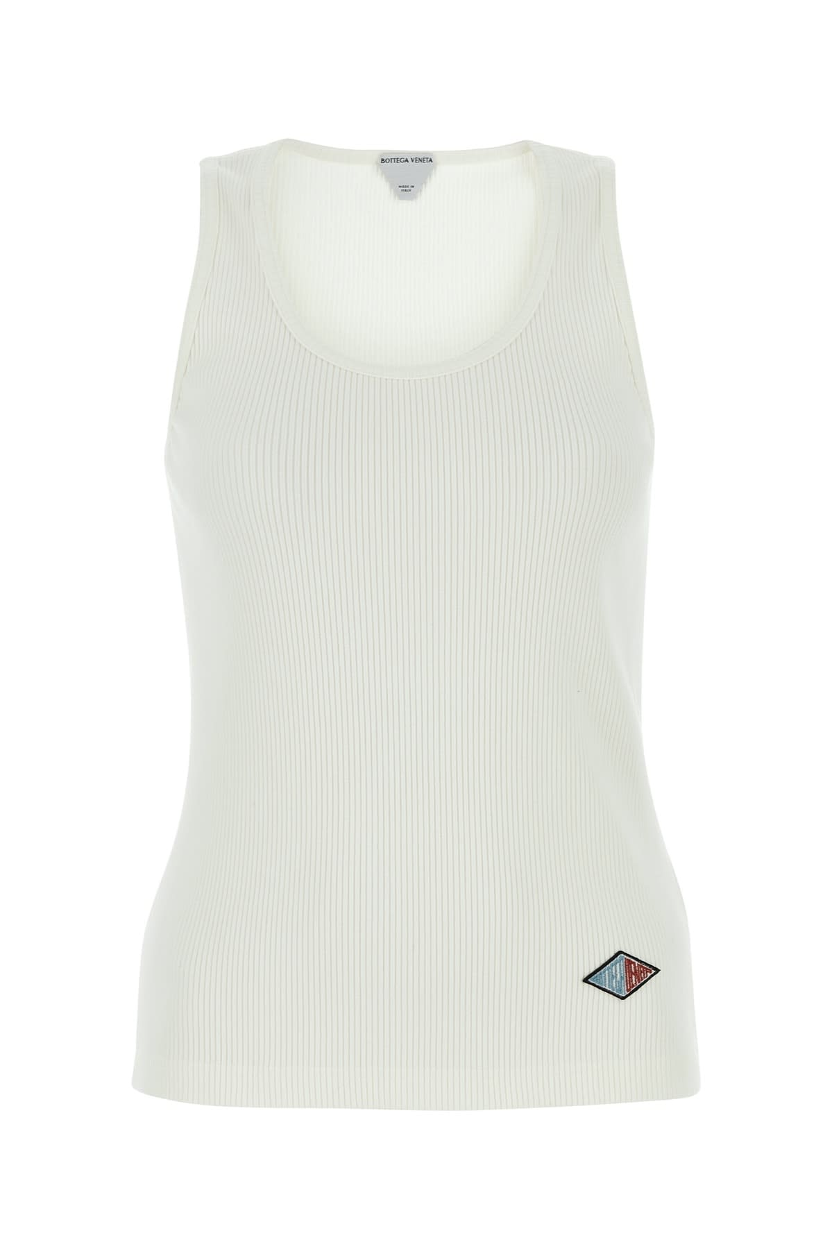 Shop Bottega Veneta Tank Logo In Chalk