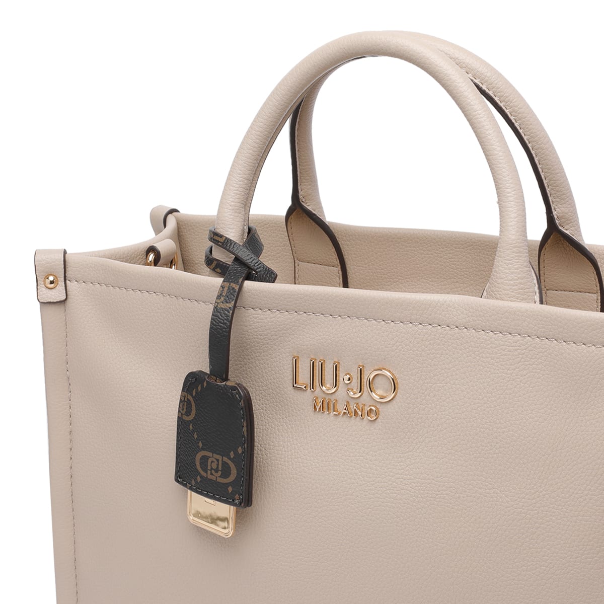 Liu •jo Logo Handbag In Sand