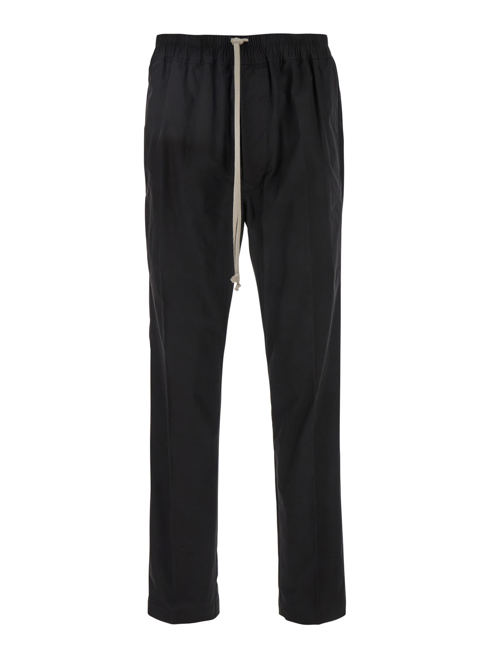 Black Pants With Oversize Drawstring In Wool Man