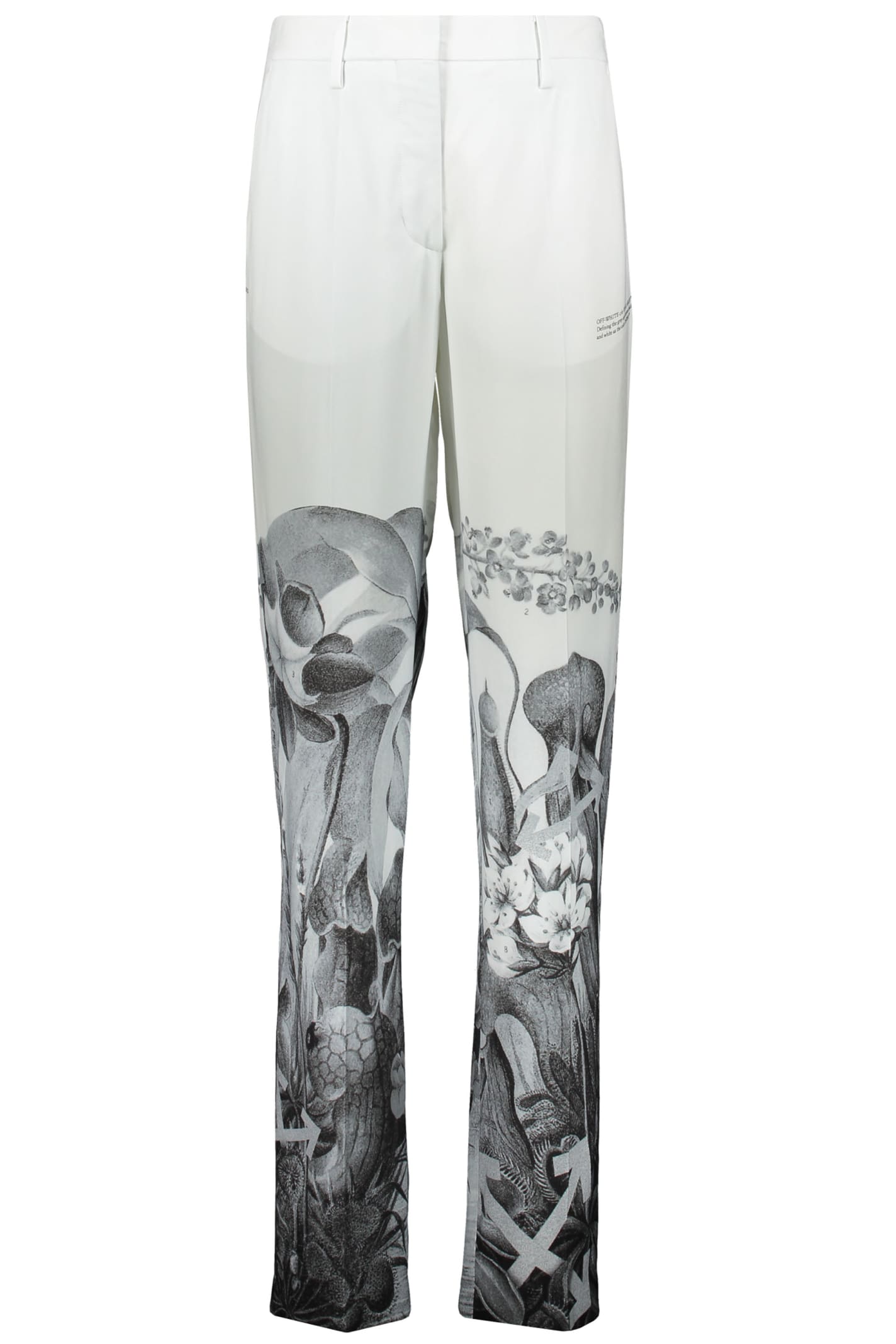Off-white Printed Trousers In White