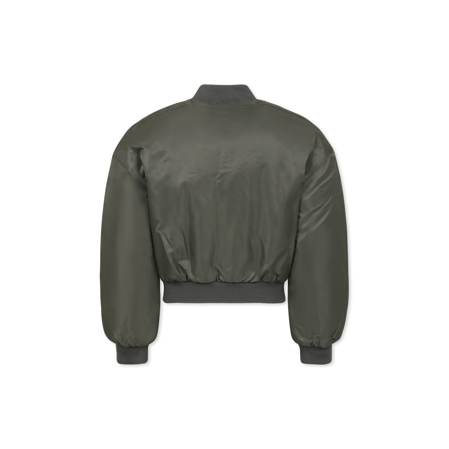 Calvin Klein Logo-print Bomber Jacket In Green