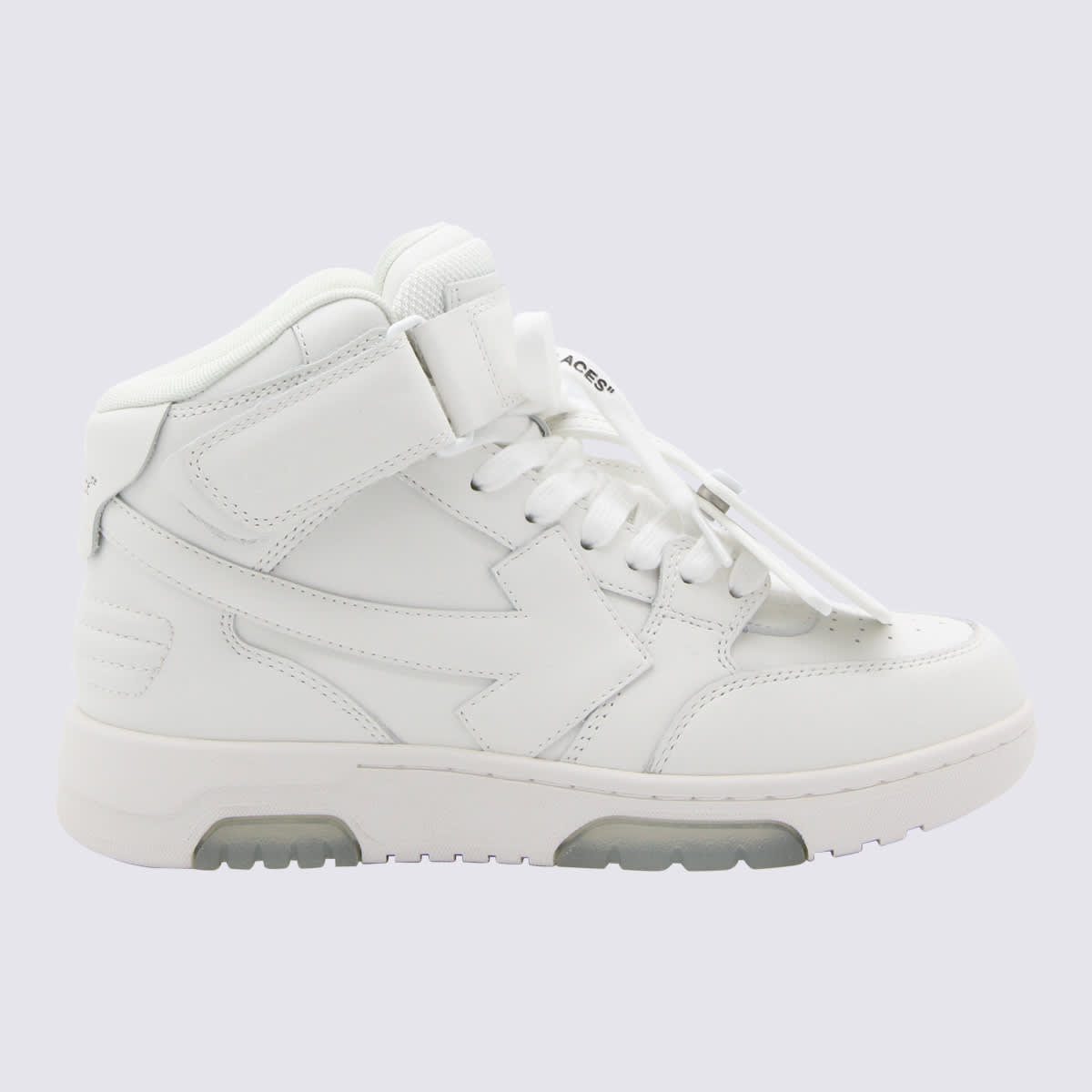 Off-white White Leather Out Of Office High Top Sneakers