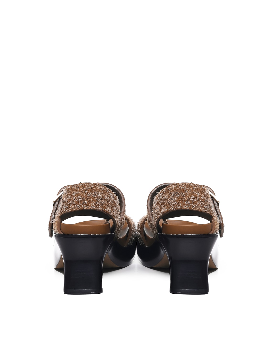 Shop Loewe Ease Sandals In Calfskin In Brown