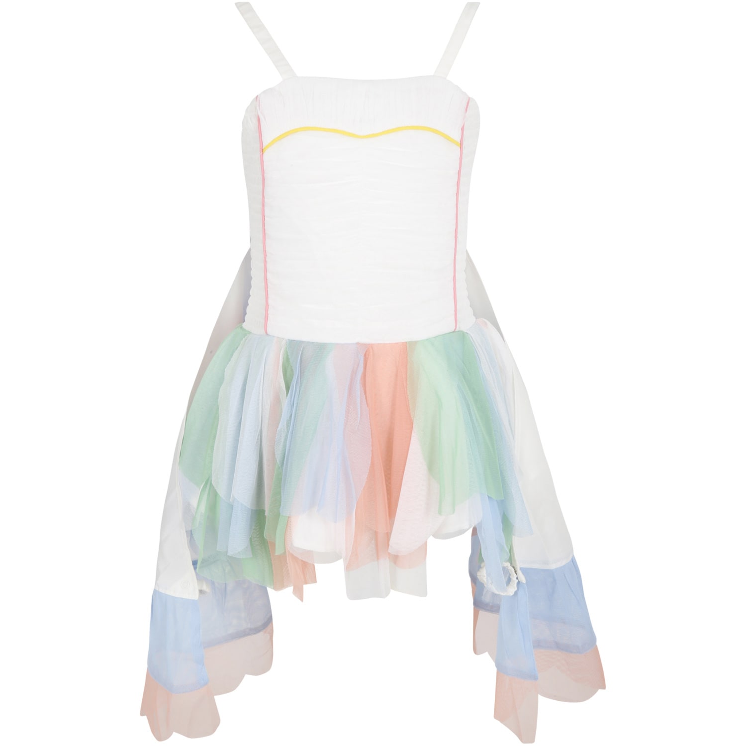 Stella McCartney Kids White Dress For Baby Girl With Wings