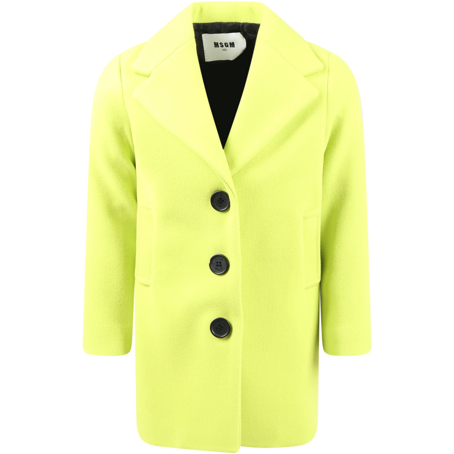 MSGM Lime Green Coat For Girl