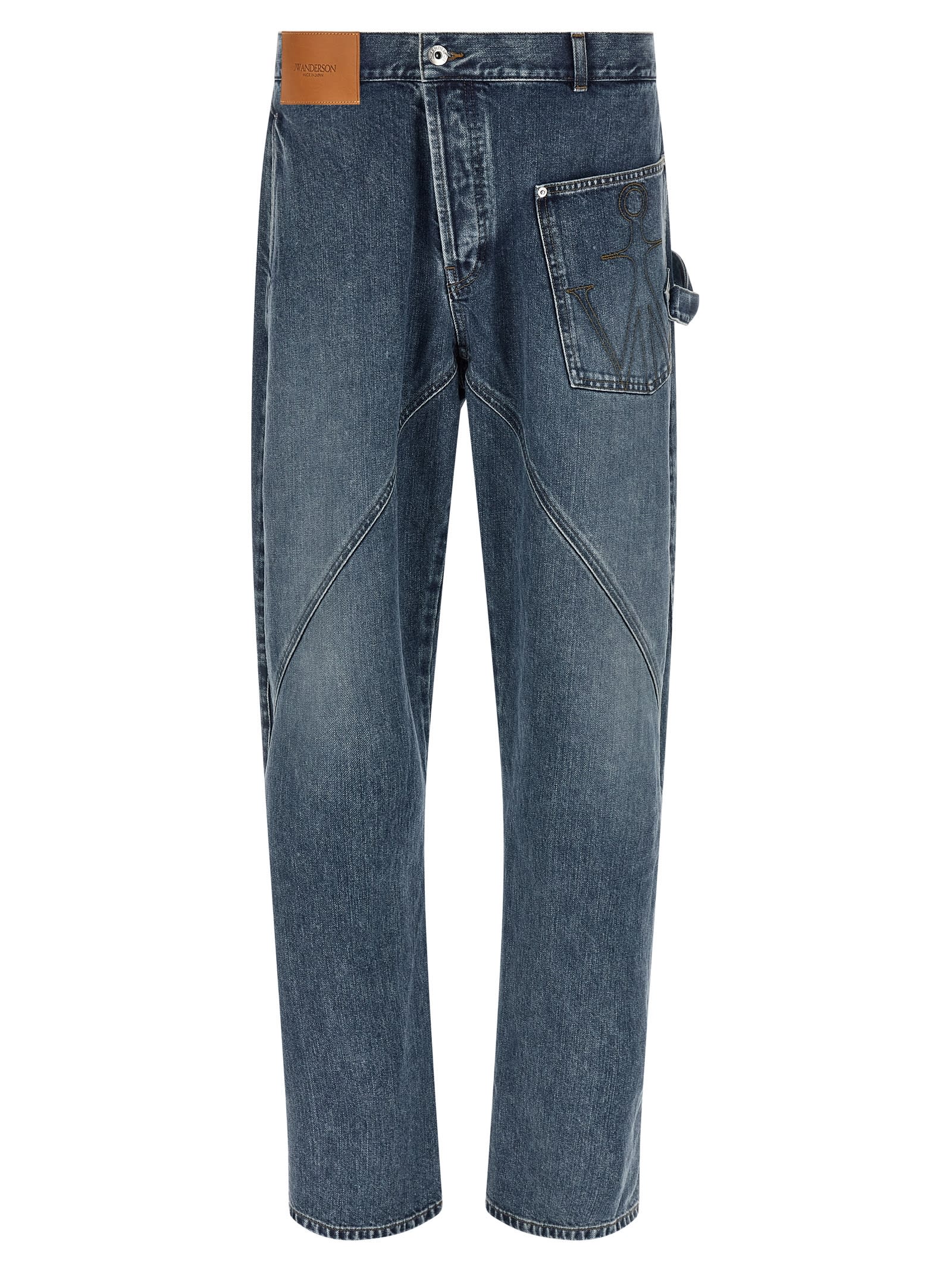 Jw Anderson Twisted Workwear Jeans Blue In Blue