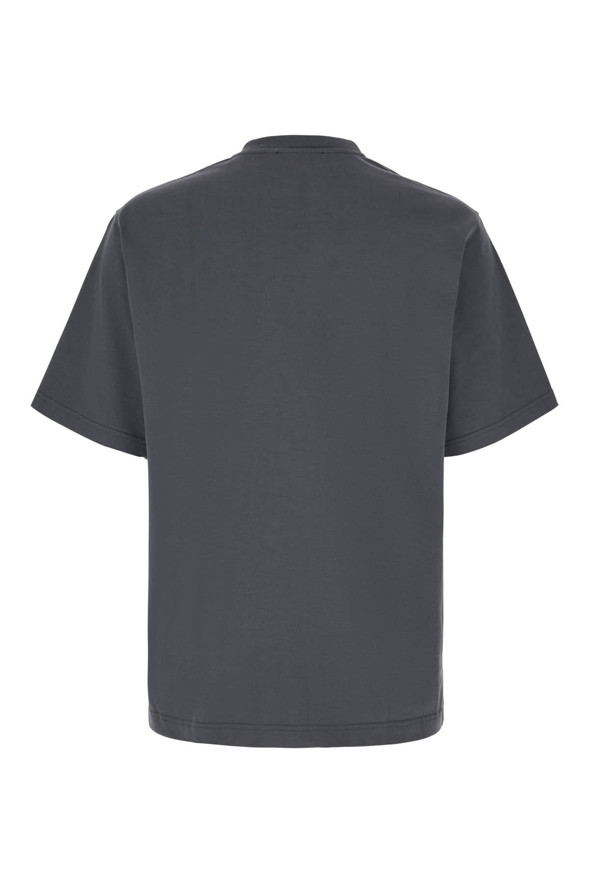 Shop Dolce & Gabbana Charcoal Cotton T-shirt In Grigio Piombo