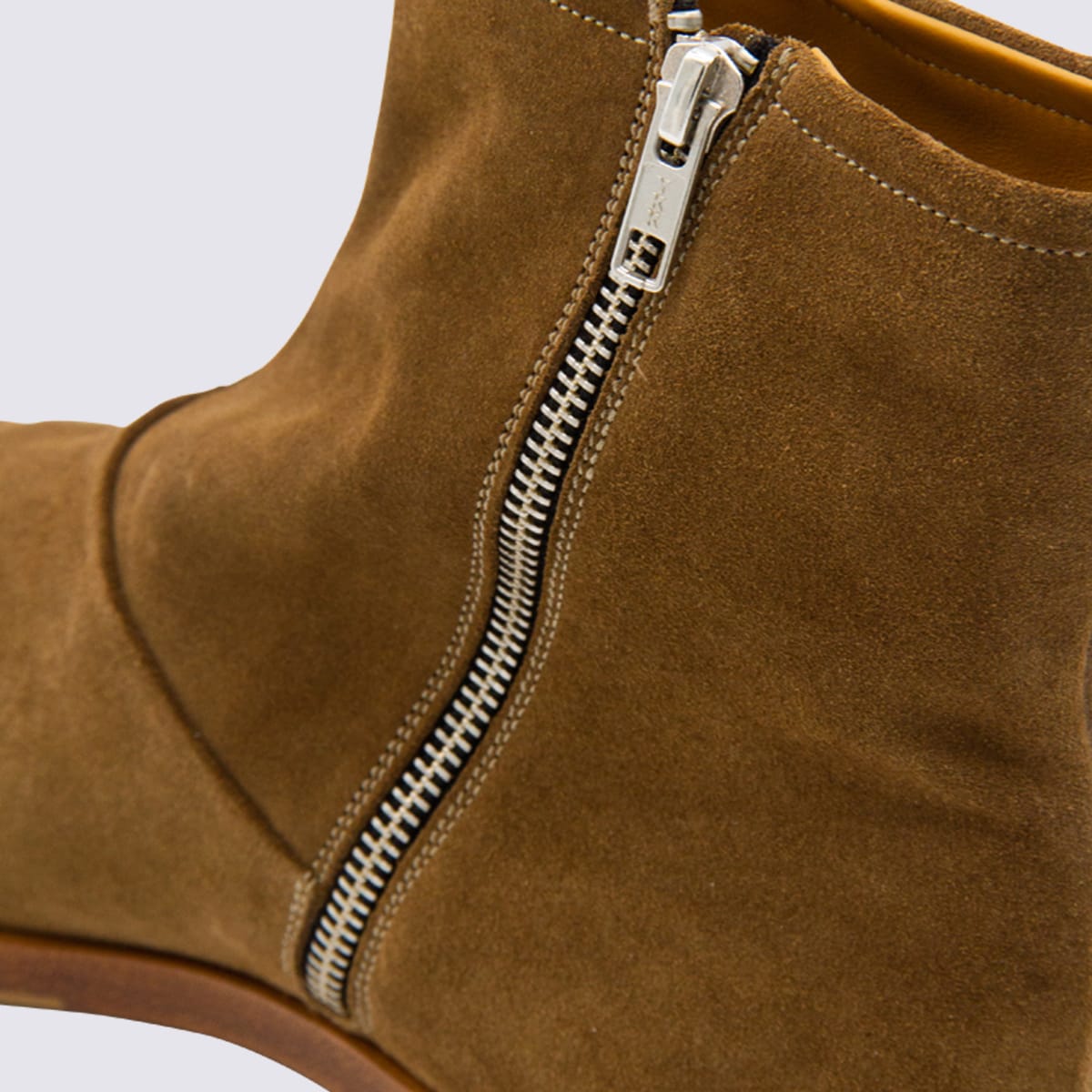 Common Projects Zipper Boot In Waxed Suede In Brown