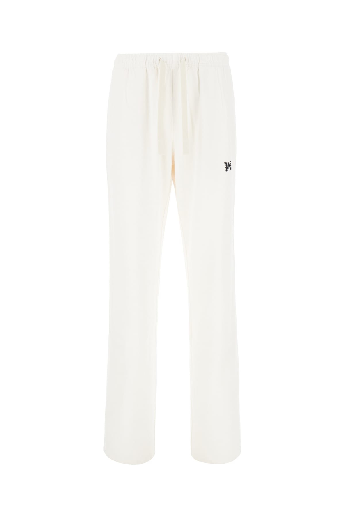 Palm Angels Ivory Cotton Blend Pants In White