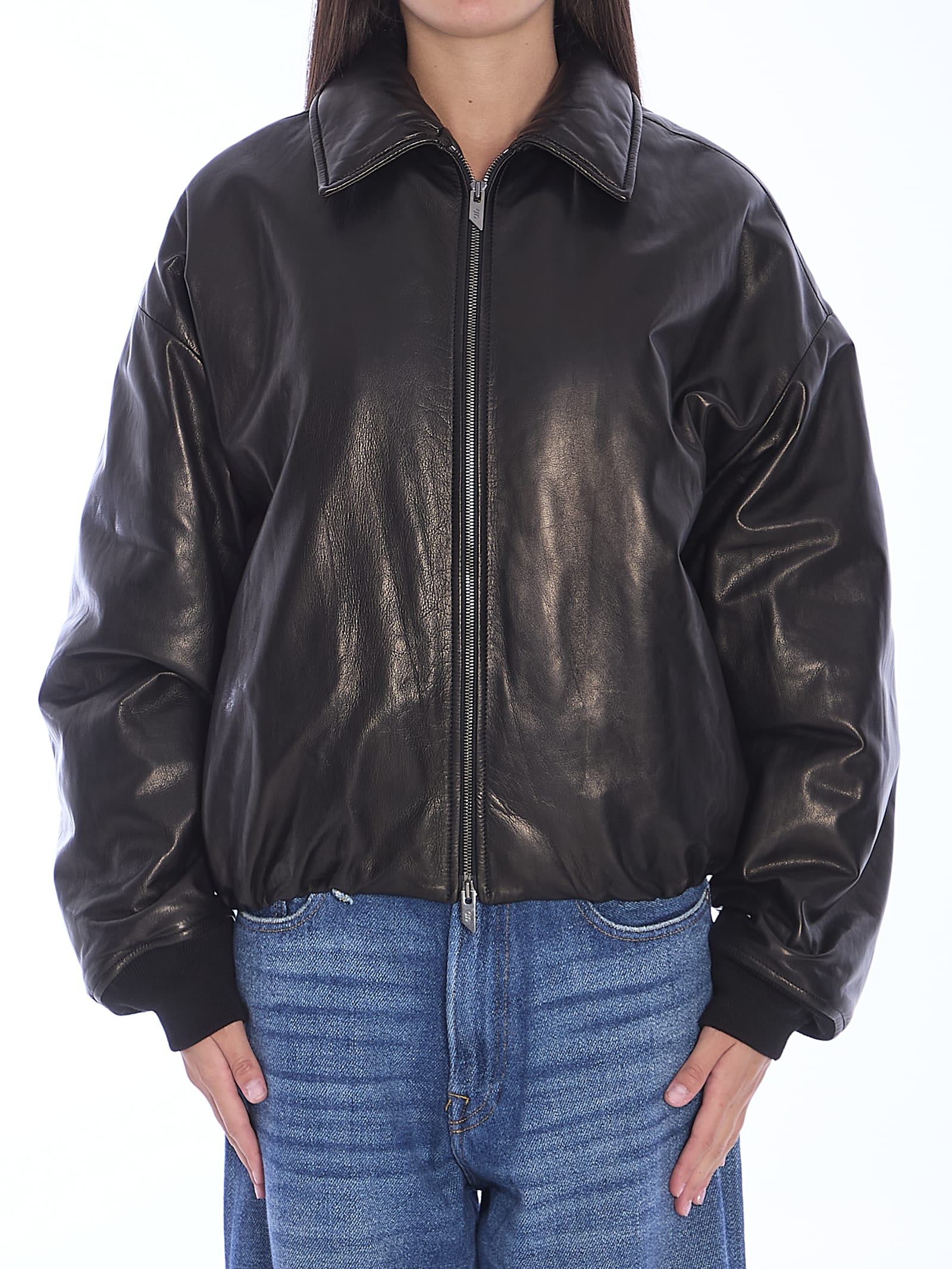 Leather Bomber Jacket