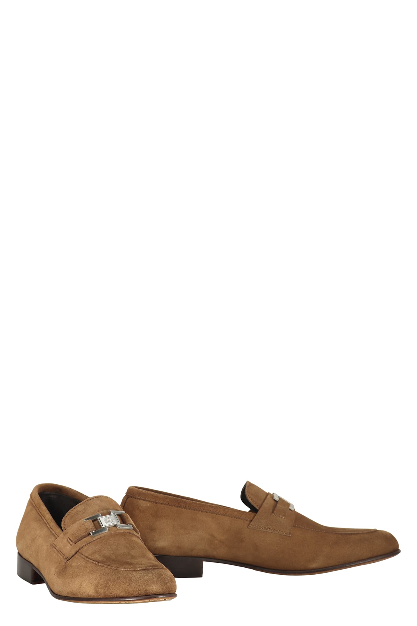 Bruno Magli Calfskin Loafers In Brown