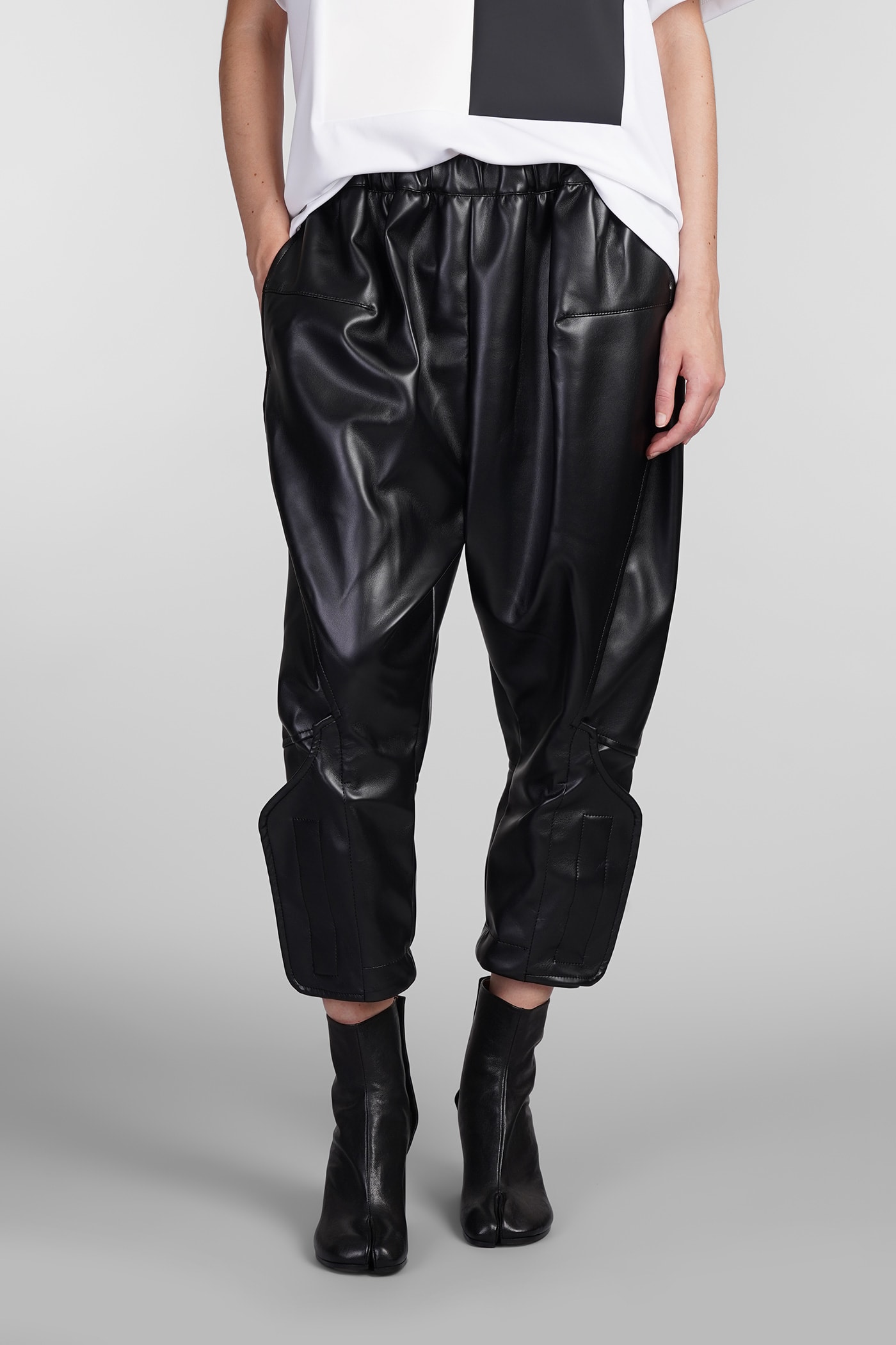 Shop Comme Des Garçons Pants In Black Polyuretan