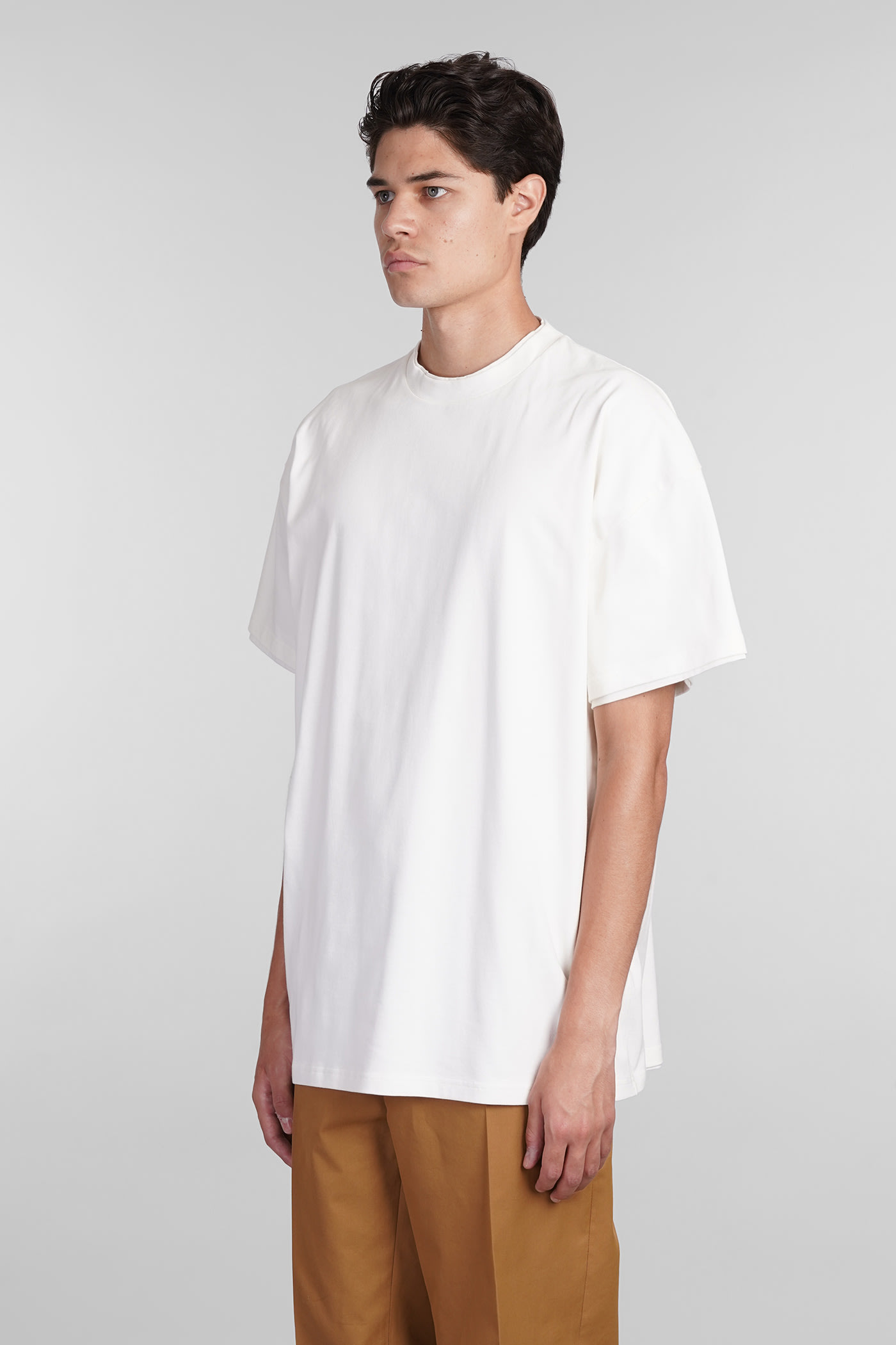 Jil Sander T-shirt In White Cotton In White
