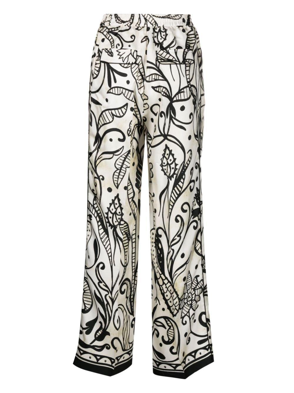Shop F.r.s For Restless Sleepers All-over Print Pants In White