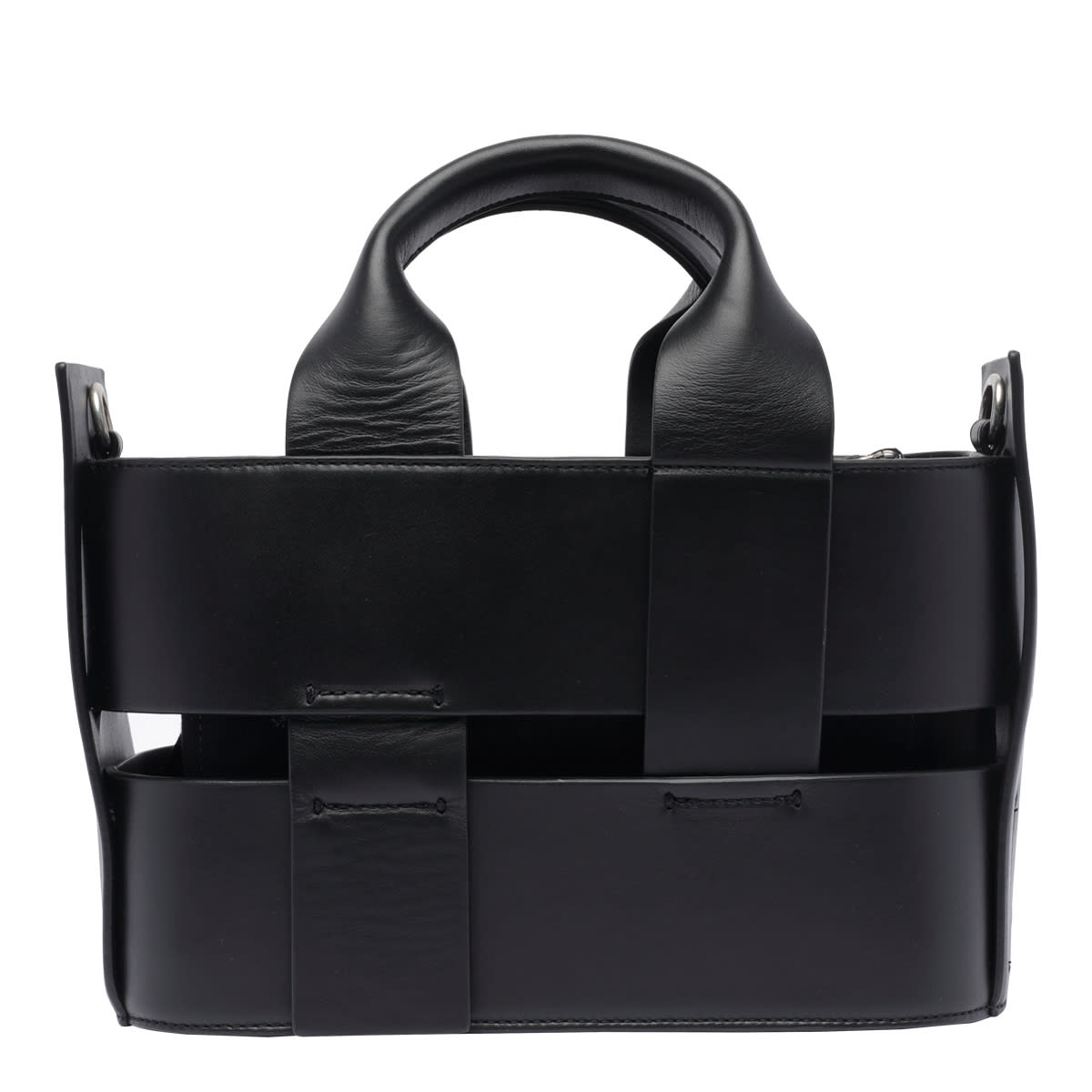 VIC MATIE LEATHER BLACK HANDBAG