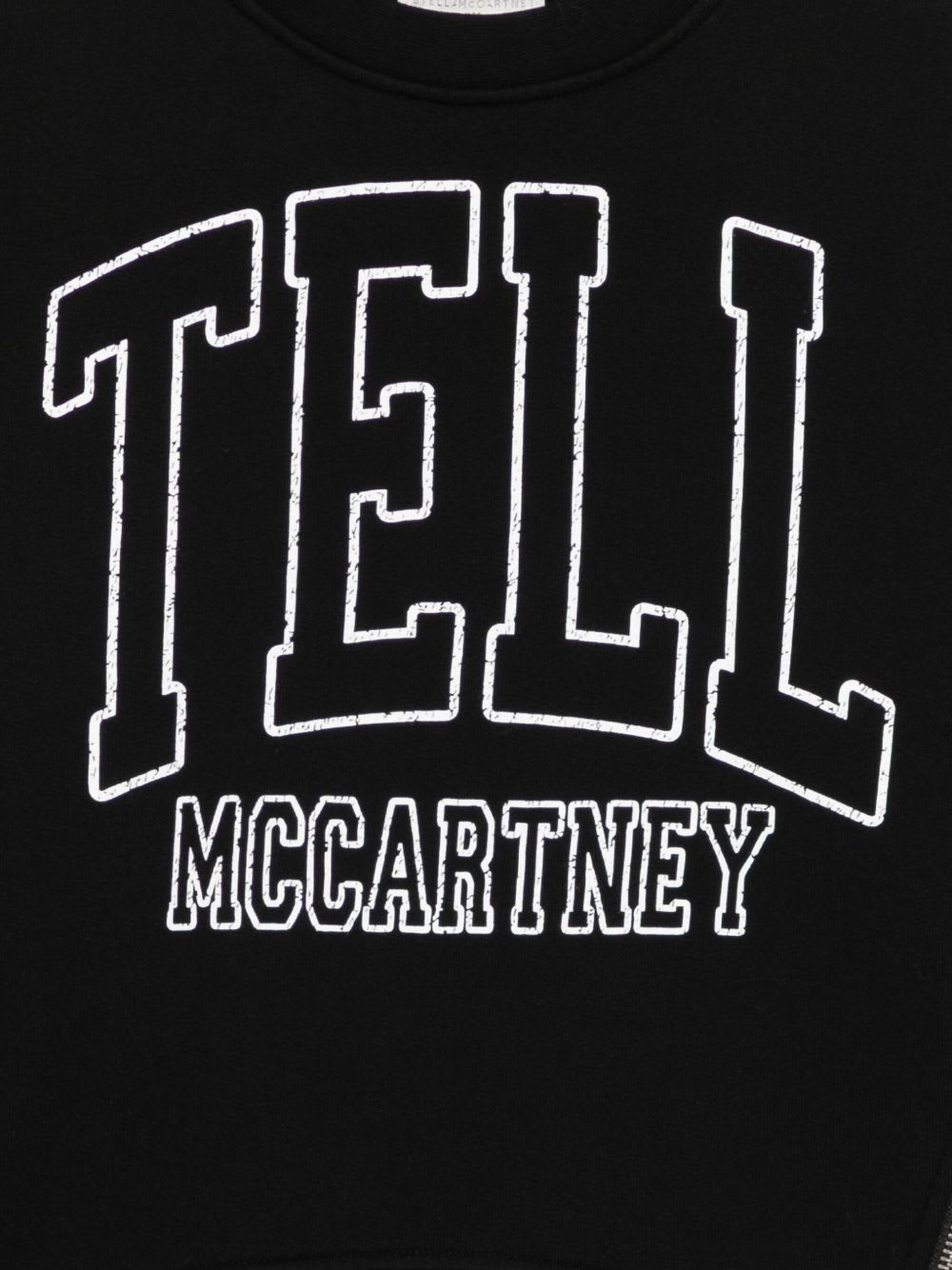 Stella Mccartney Kids Black Cotton Long-sleeved Crewneck Sweatshirt In Black