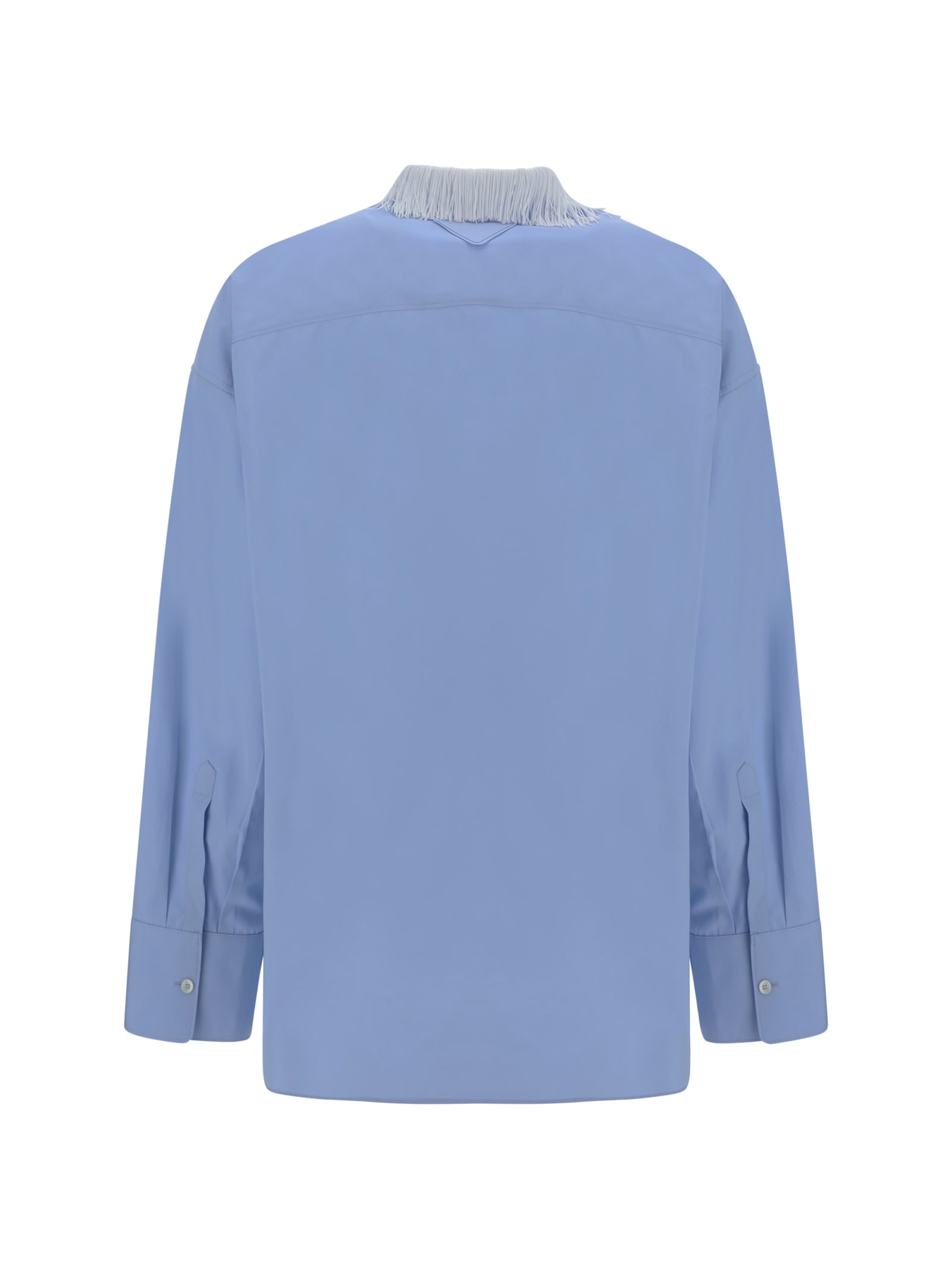 Shop Prada Shirt In Clear Blue