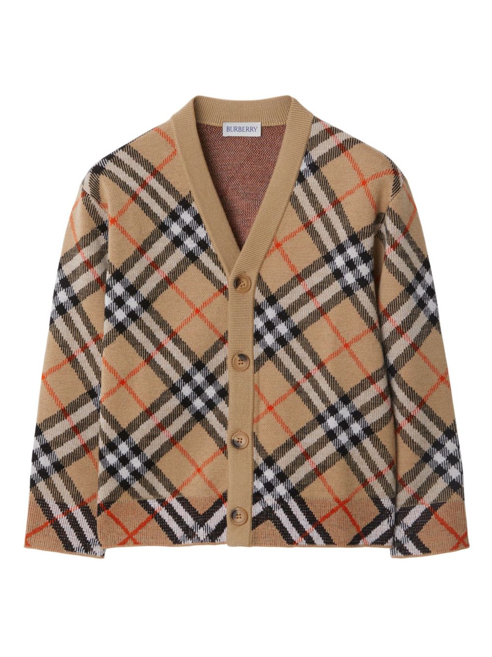 Burberry Kids Checked Cardigan In Multi