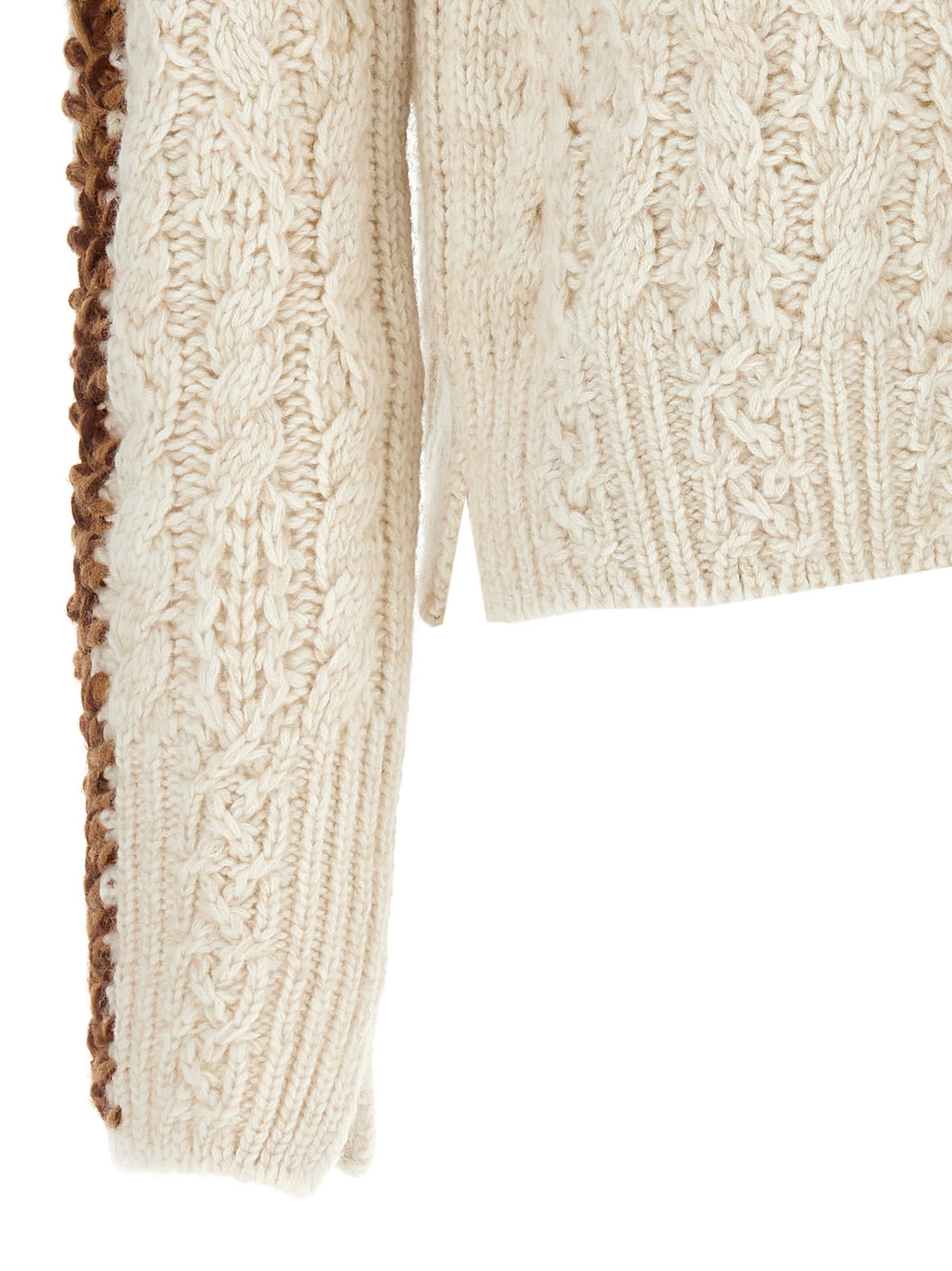 Shop Ermanno Scervino Jacquard Sweater In White