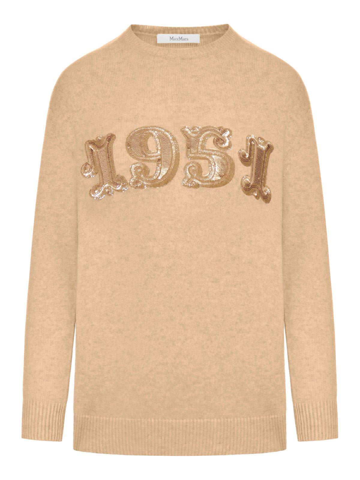 Shop Max Mara Plata Crewneck Jumper In Camel