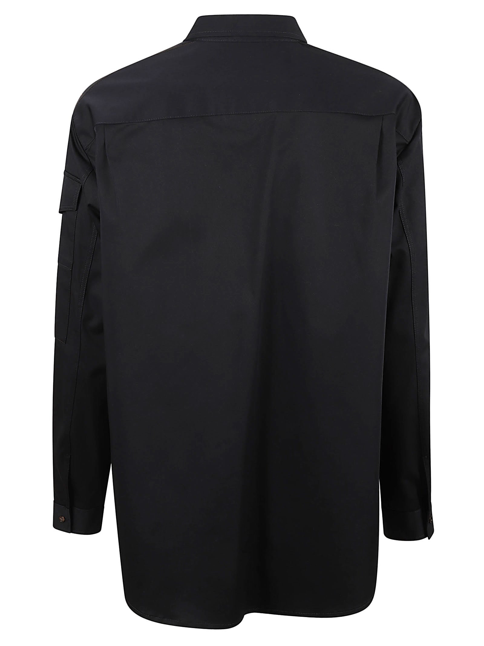 Alexander Mcqueen Patch-pocket Cotton Shirt In Navy