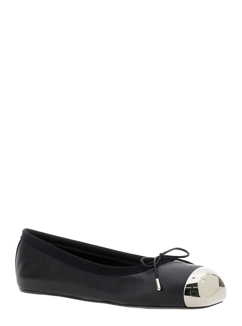 Shop Alexander Mcqueen Ballet Shoes In Nero E Argento