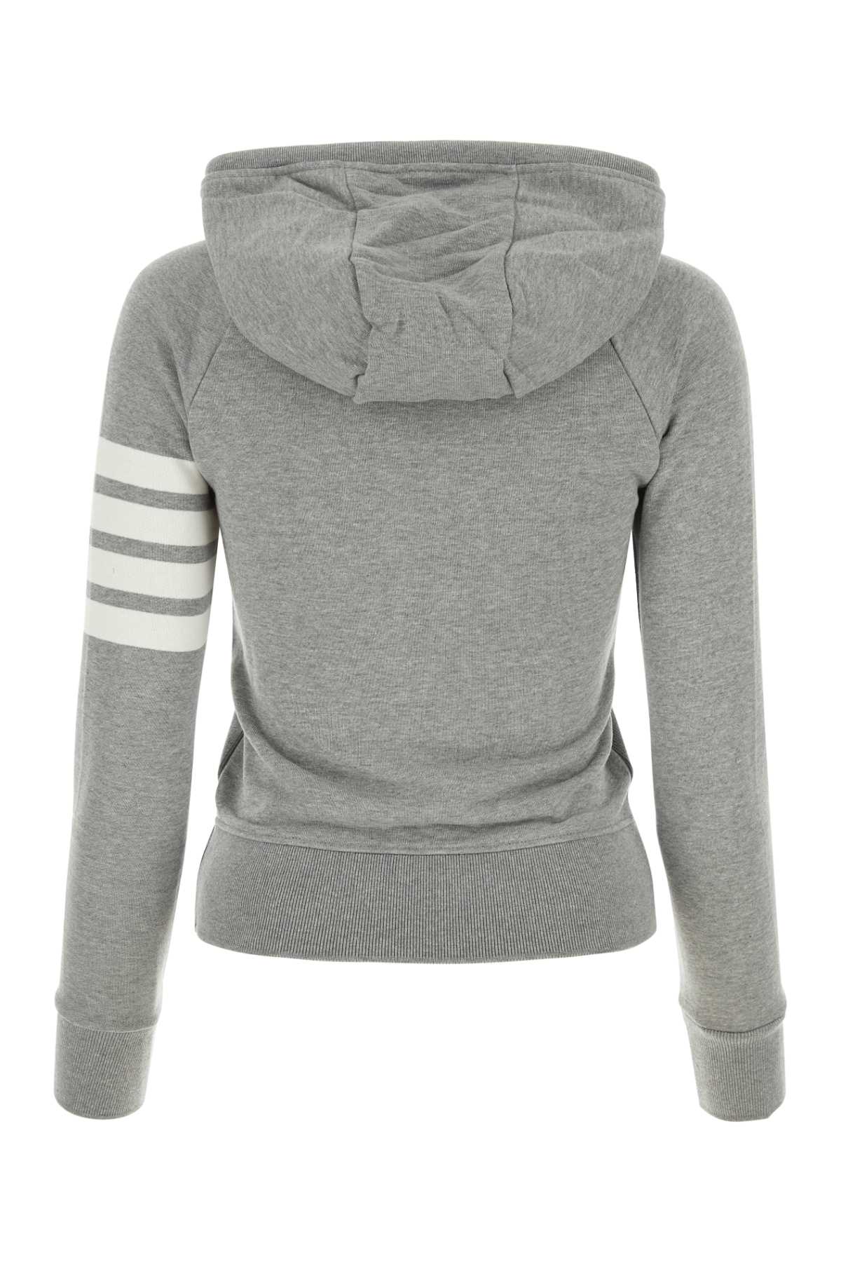 Shop Thom Browne Grey Cotton Sweatshirt In 055