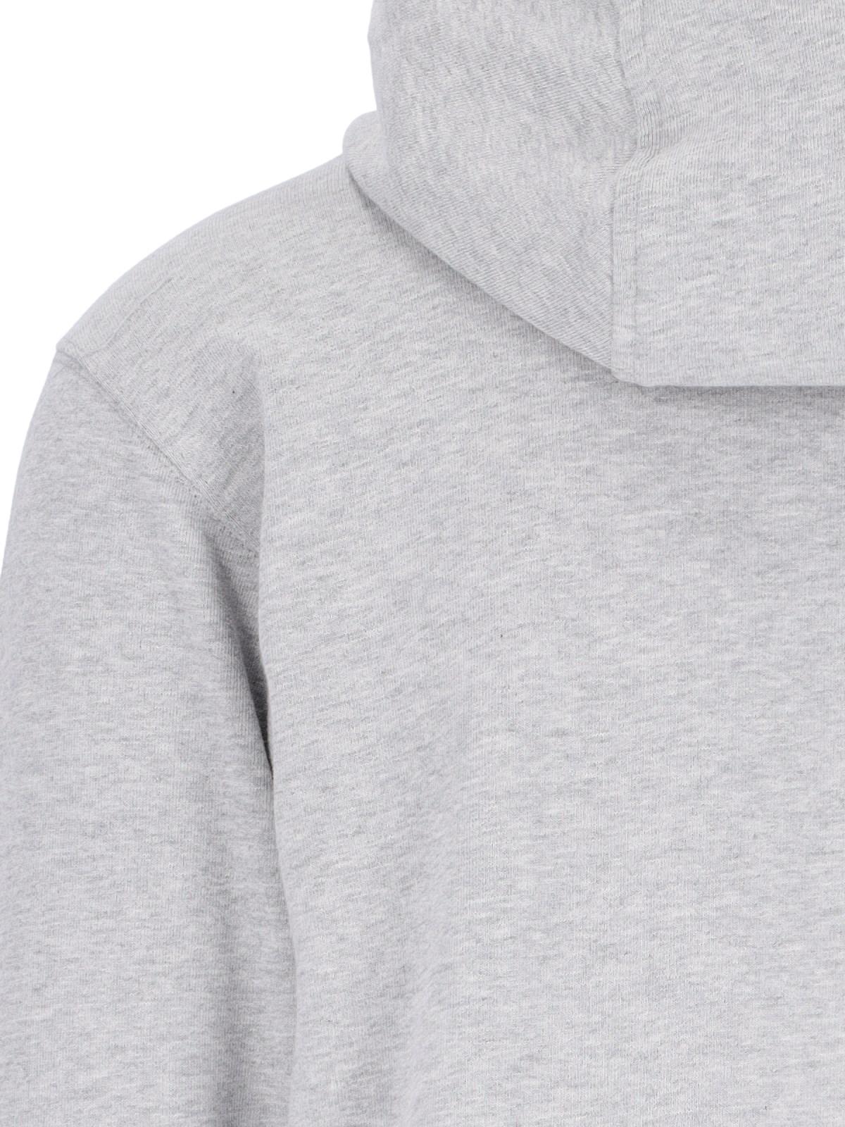 Comme Des Garçons Shirt X Lacoste Logo Zip Sweatshirt In Top Grey