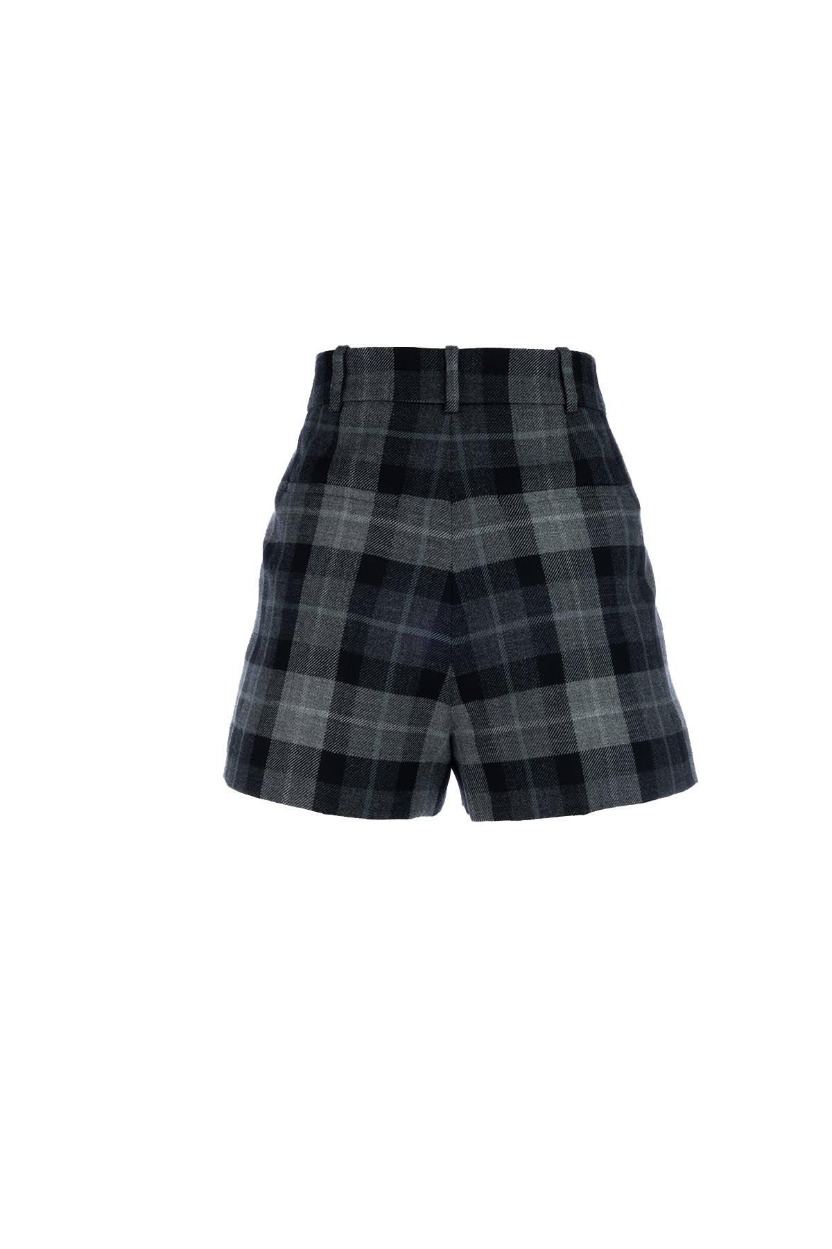Dior High Waist Check Pattern Shorts With Pockets In Multi