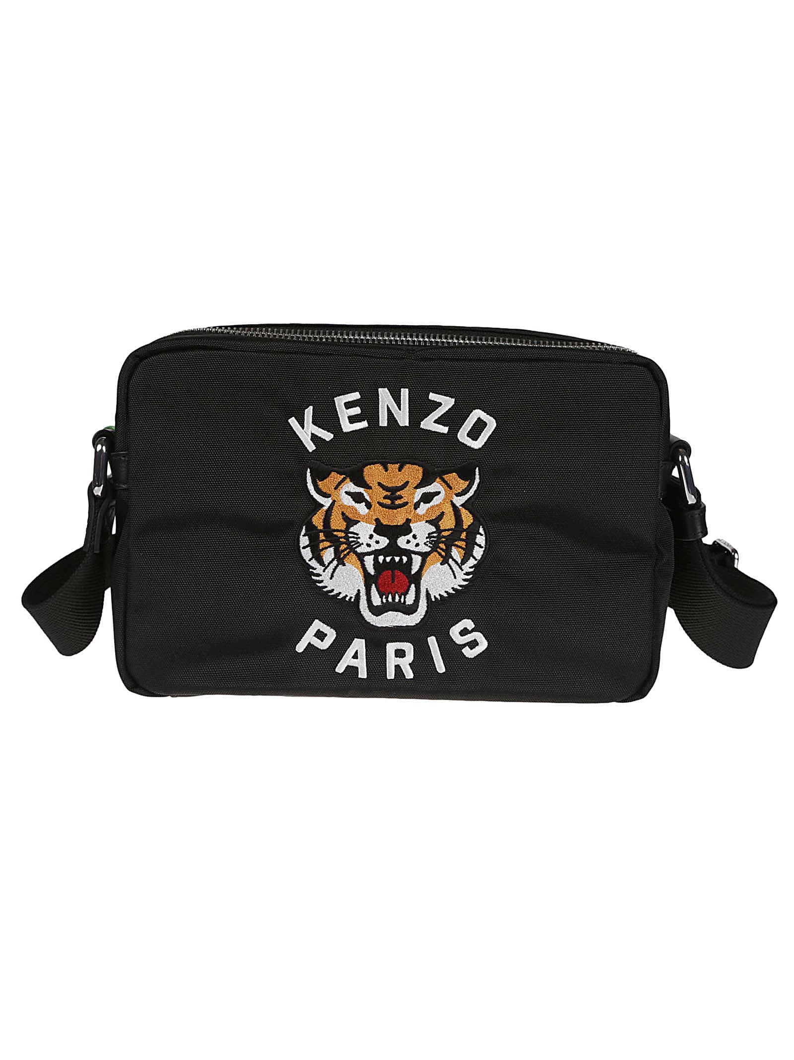 Shop Kenzo Varsity Crossbody Bag In Noir