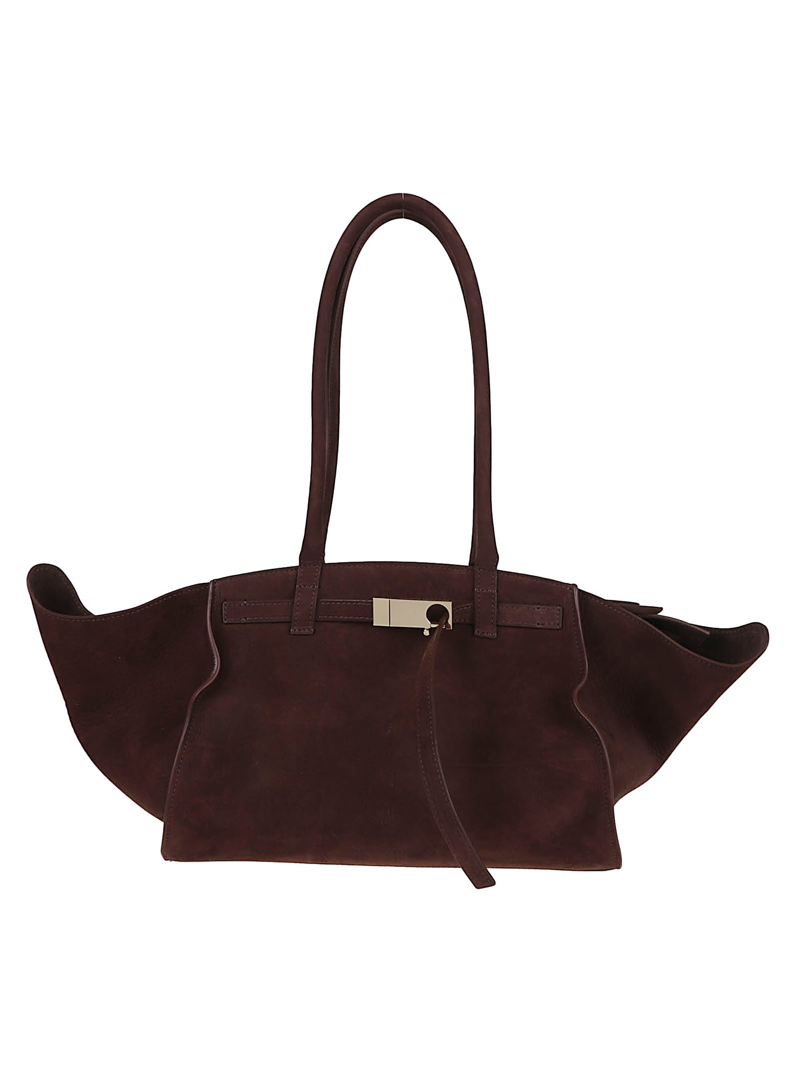 Benedetta Bruzziches Bordeaux Handbag With Winged Silhouette In Black